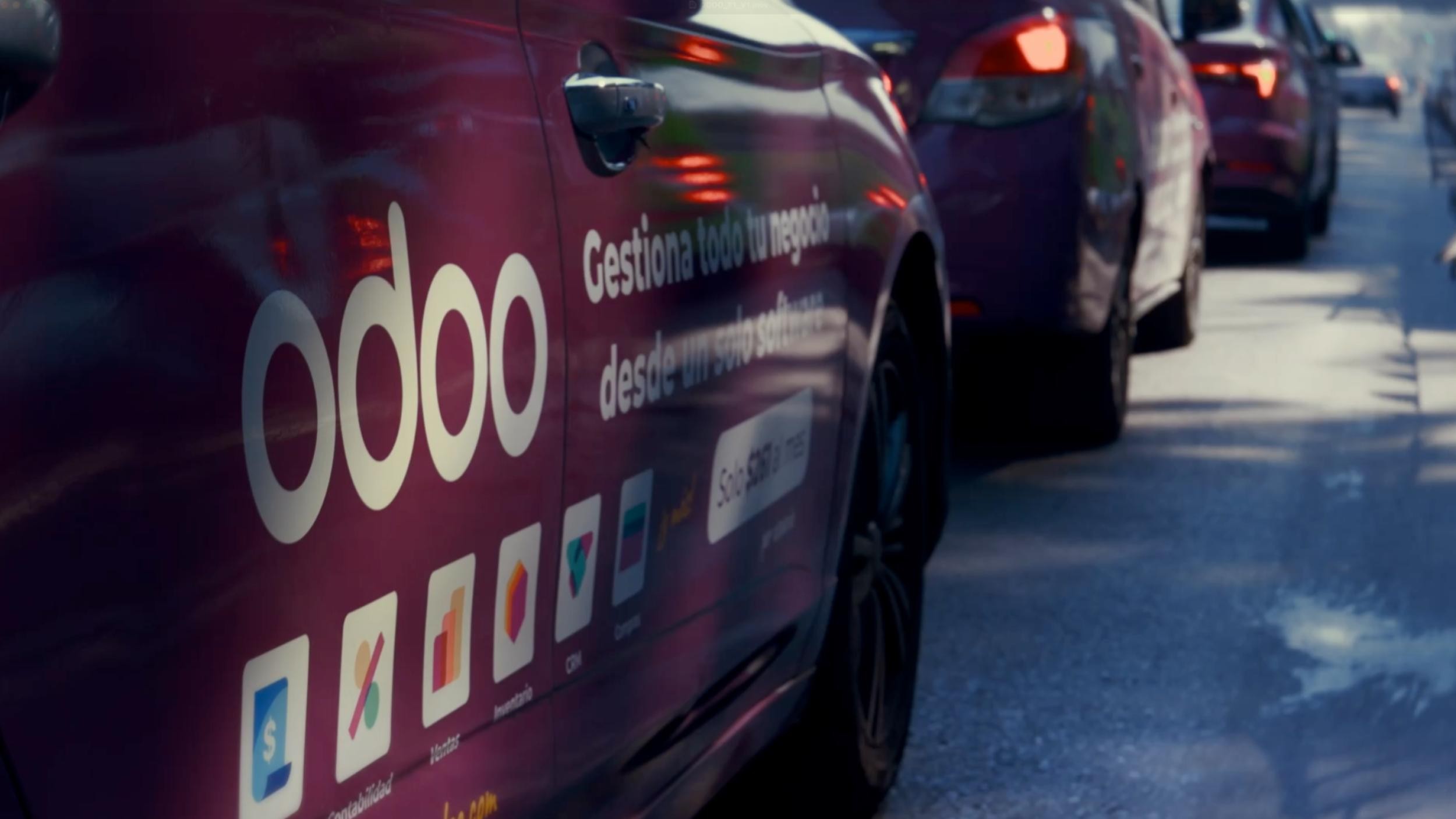 Odoo wrapped car campaign F1 Mexico City