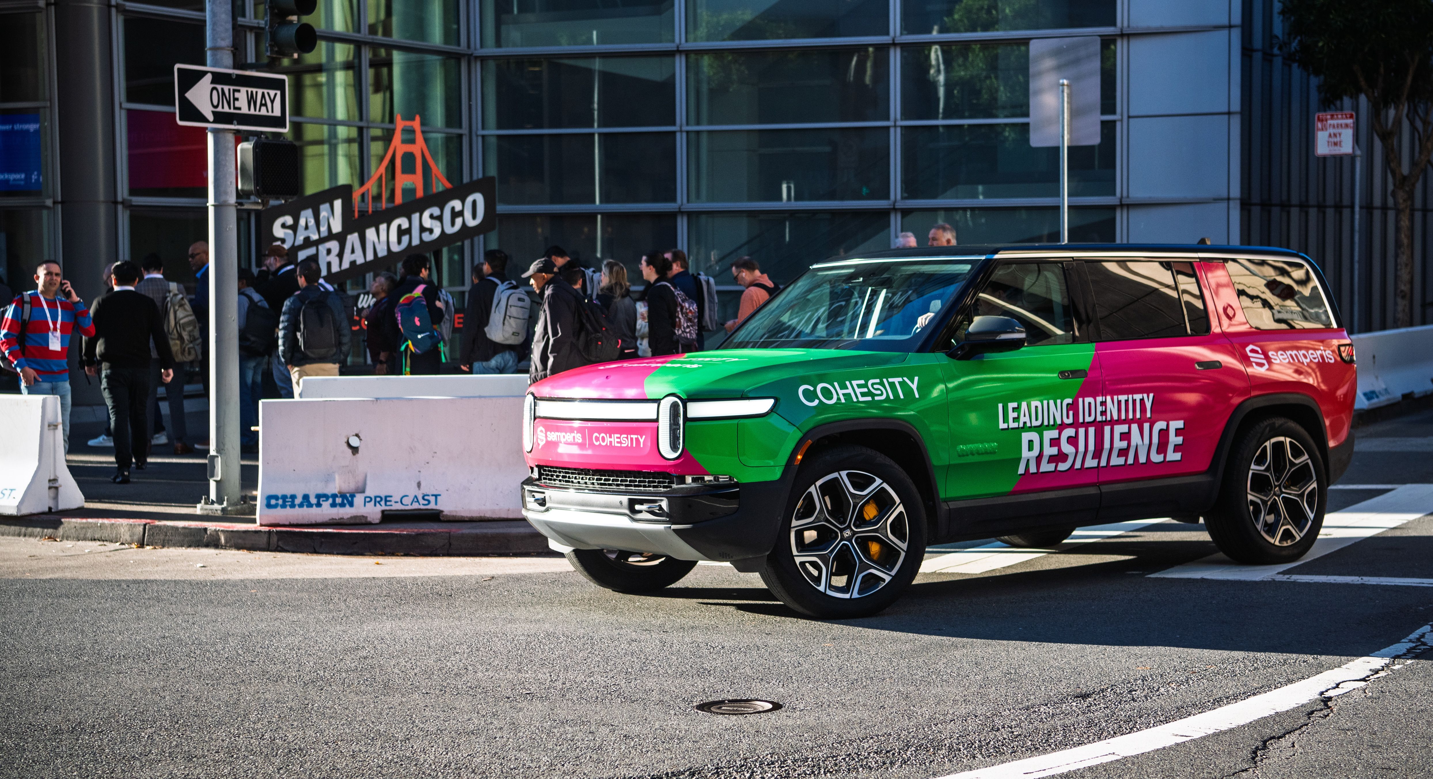 Cohesity wrapped car OOH campaign in San Francisco via GOOD TRAFFIC