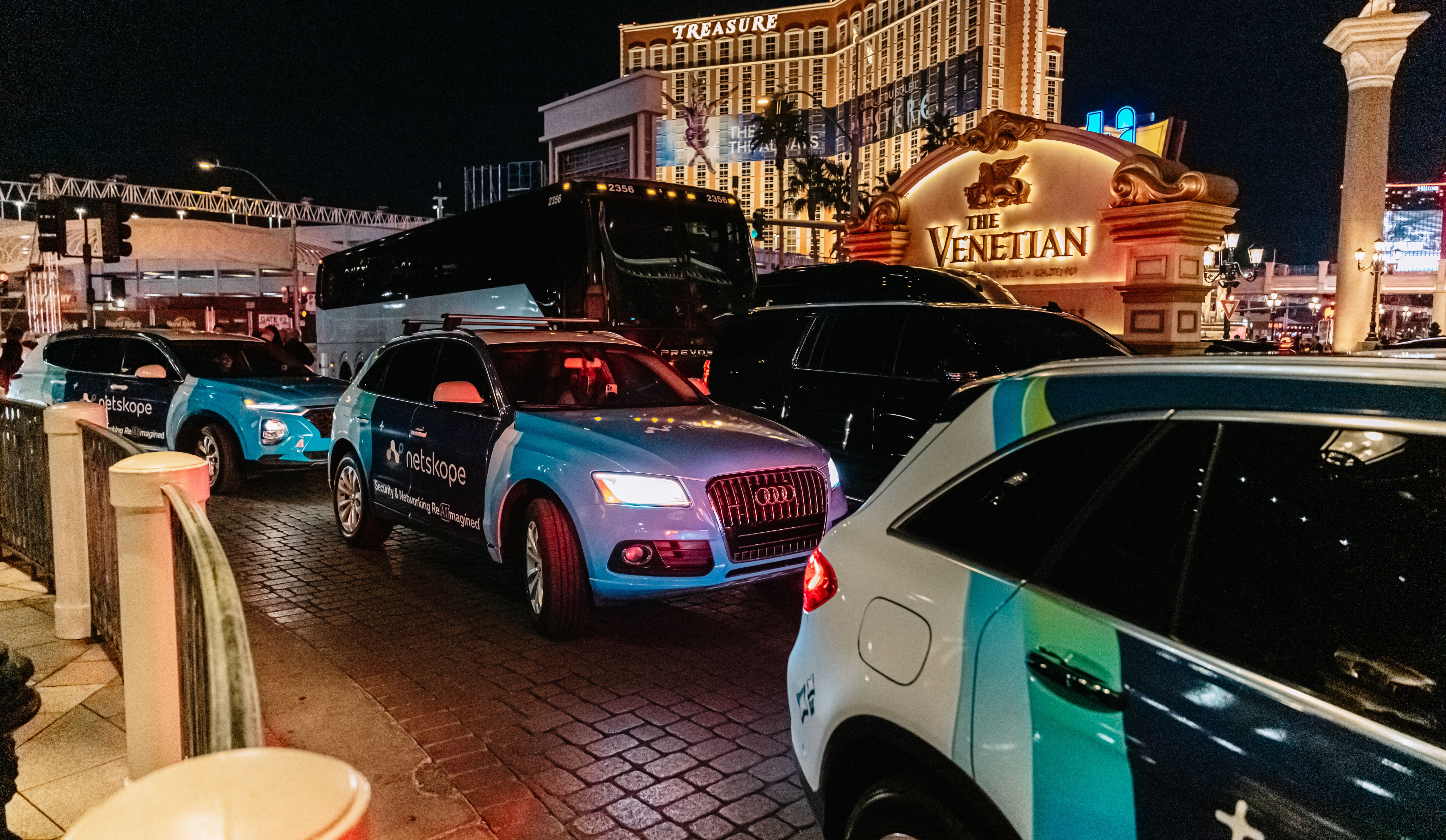Netskope wrapped car OOH campaign in Las Vegas via GOOD TRAFFIC