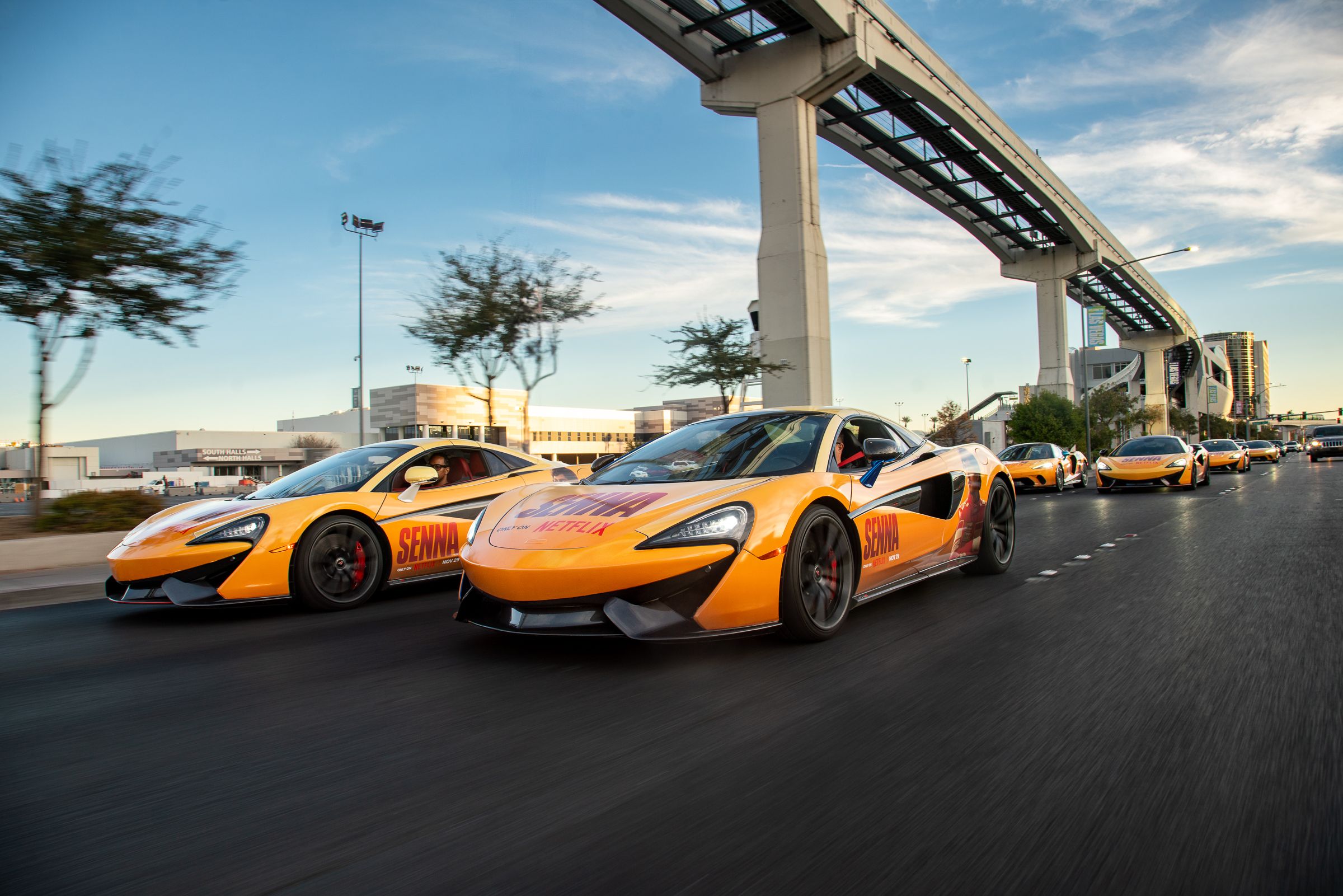 Wrapped car OOH campaign for Netflix Senna