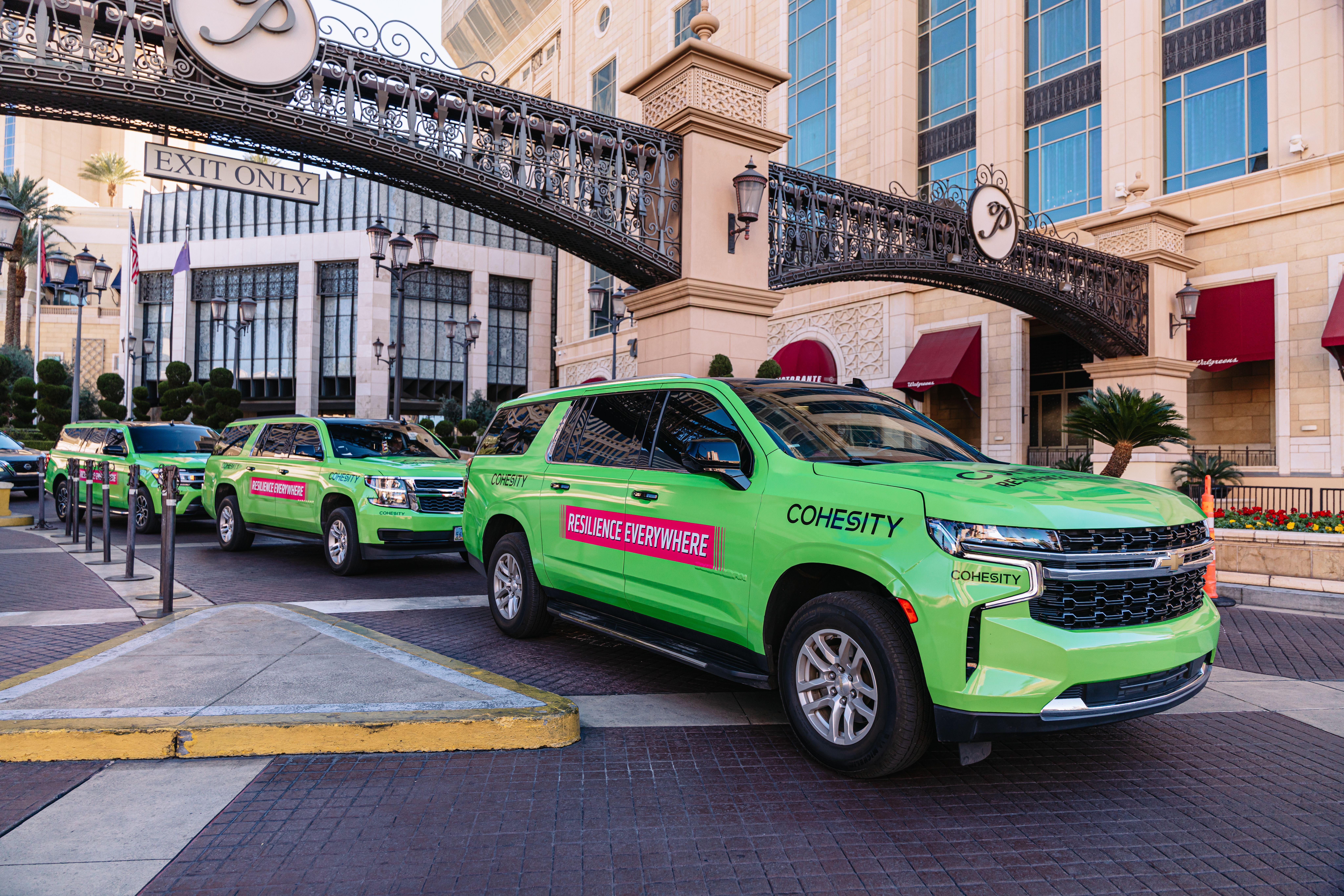Cohesity wrapped car OOF campaign in Vegas via GOOD TRAFFIC