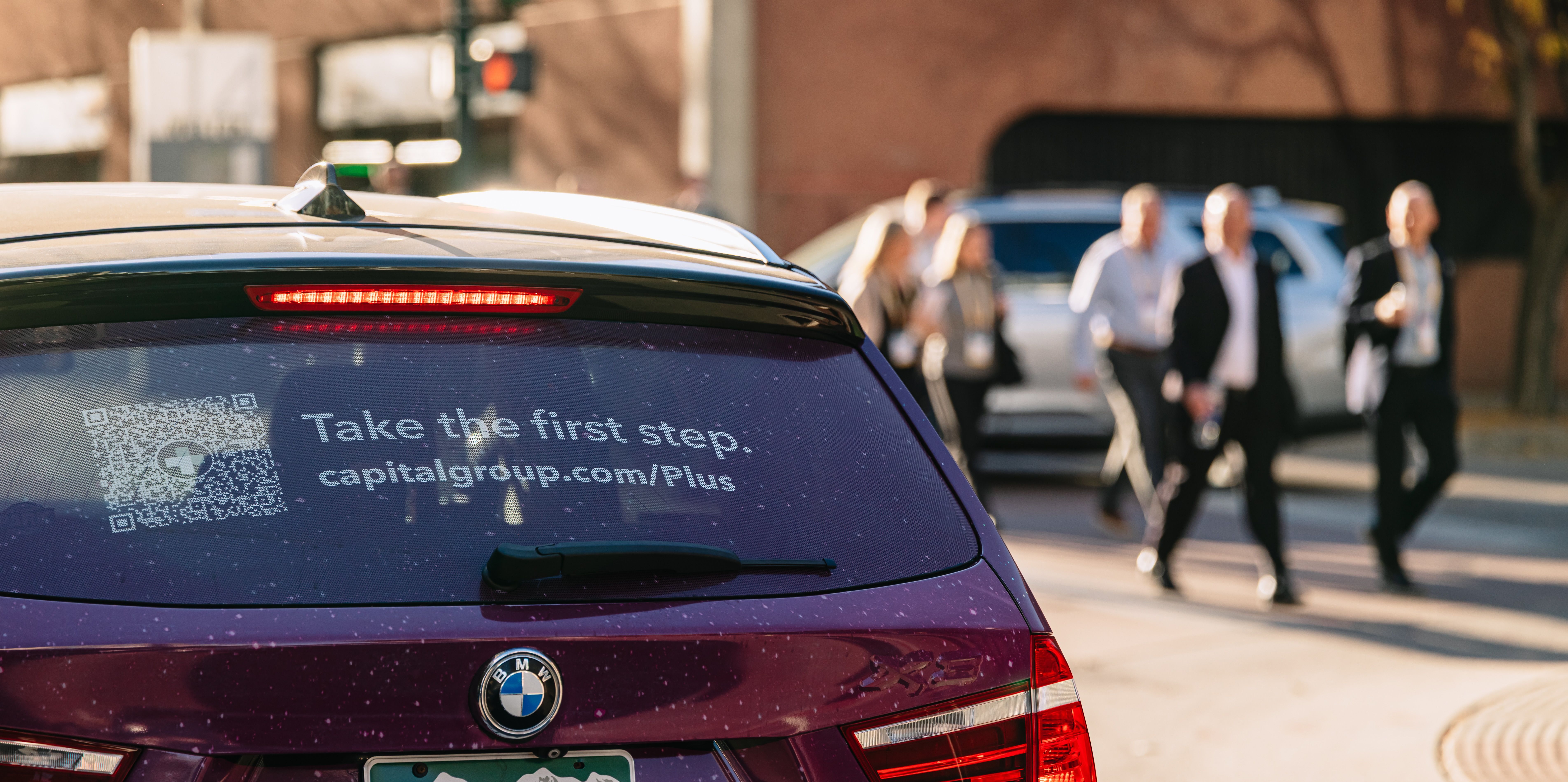 Capital Group wrapped car OOH campaign in Denver via GOOD TRAFFIC