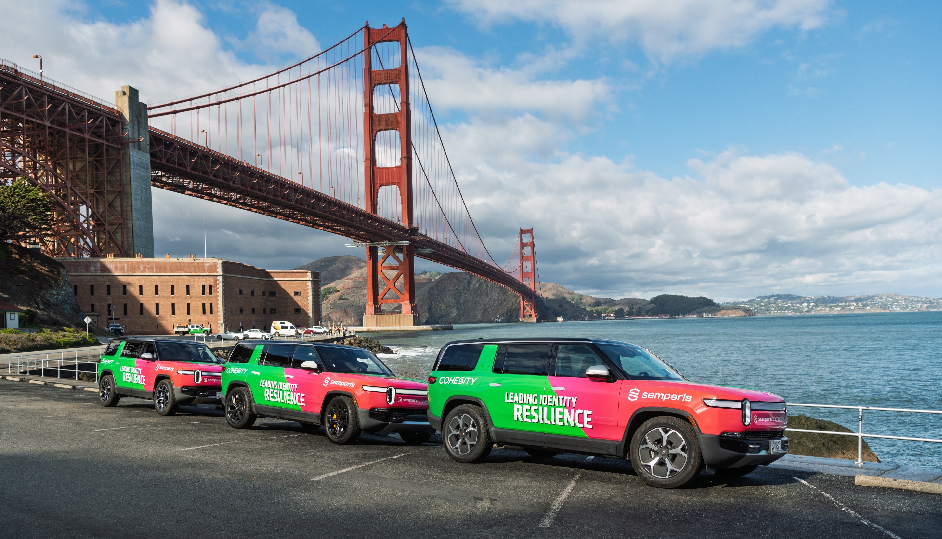Cohesity wrapped car OOH campaign in San Francisco via GOOD TRAFFIC