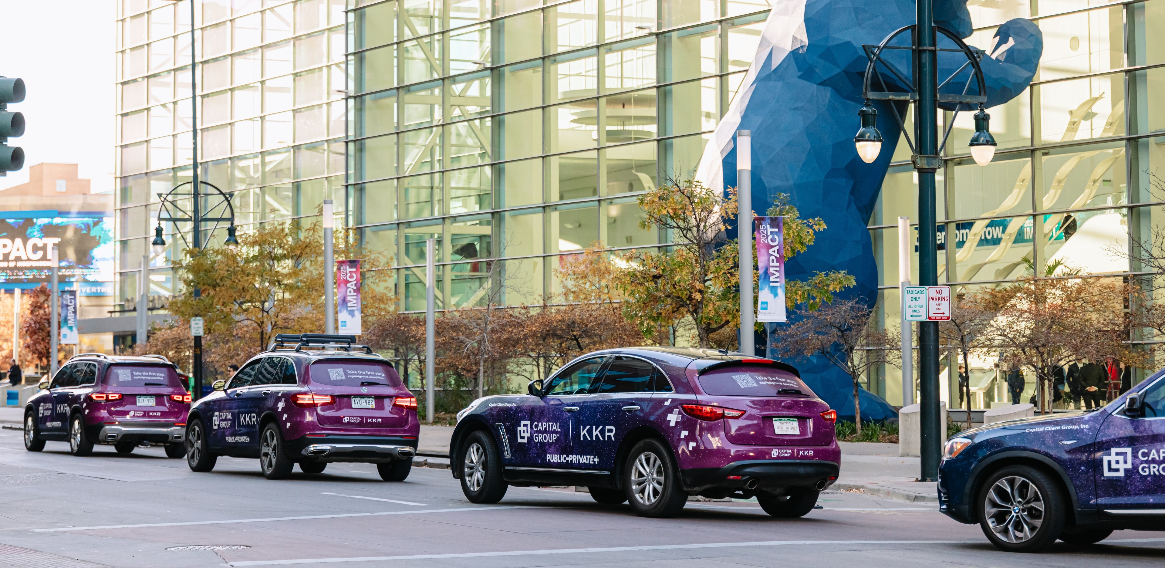 Capital Group wrapped car OOH campaign in Denver via GOOD TRAFFIC