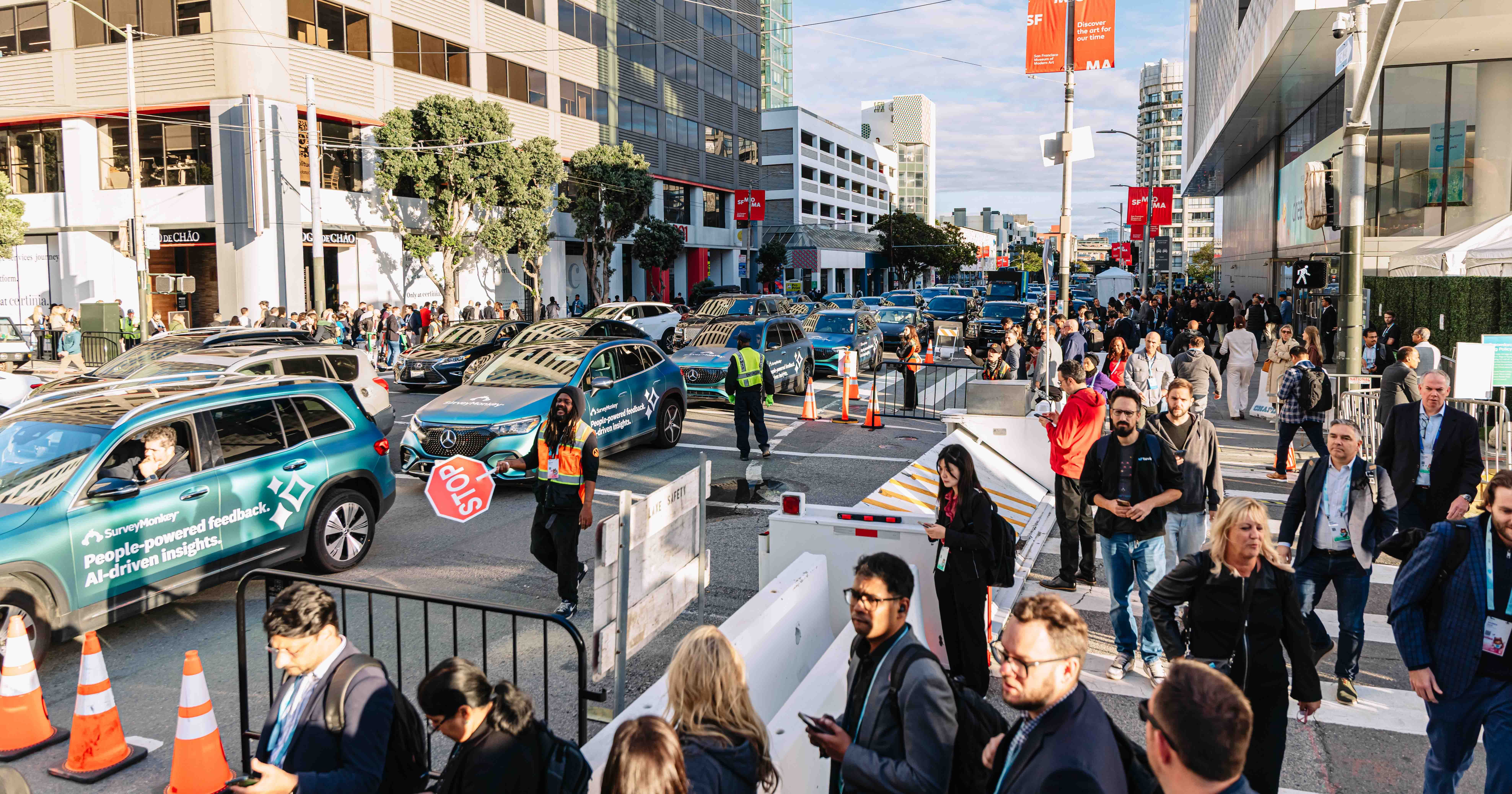 SurveyMonkey wrapped car campaign at Dreamforce