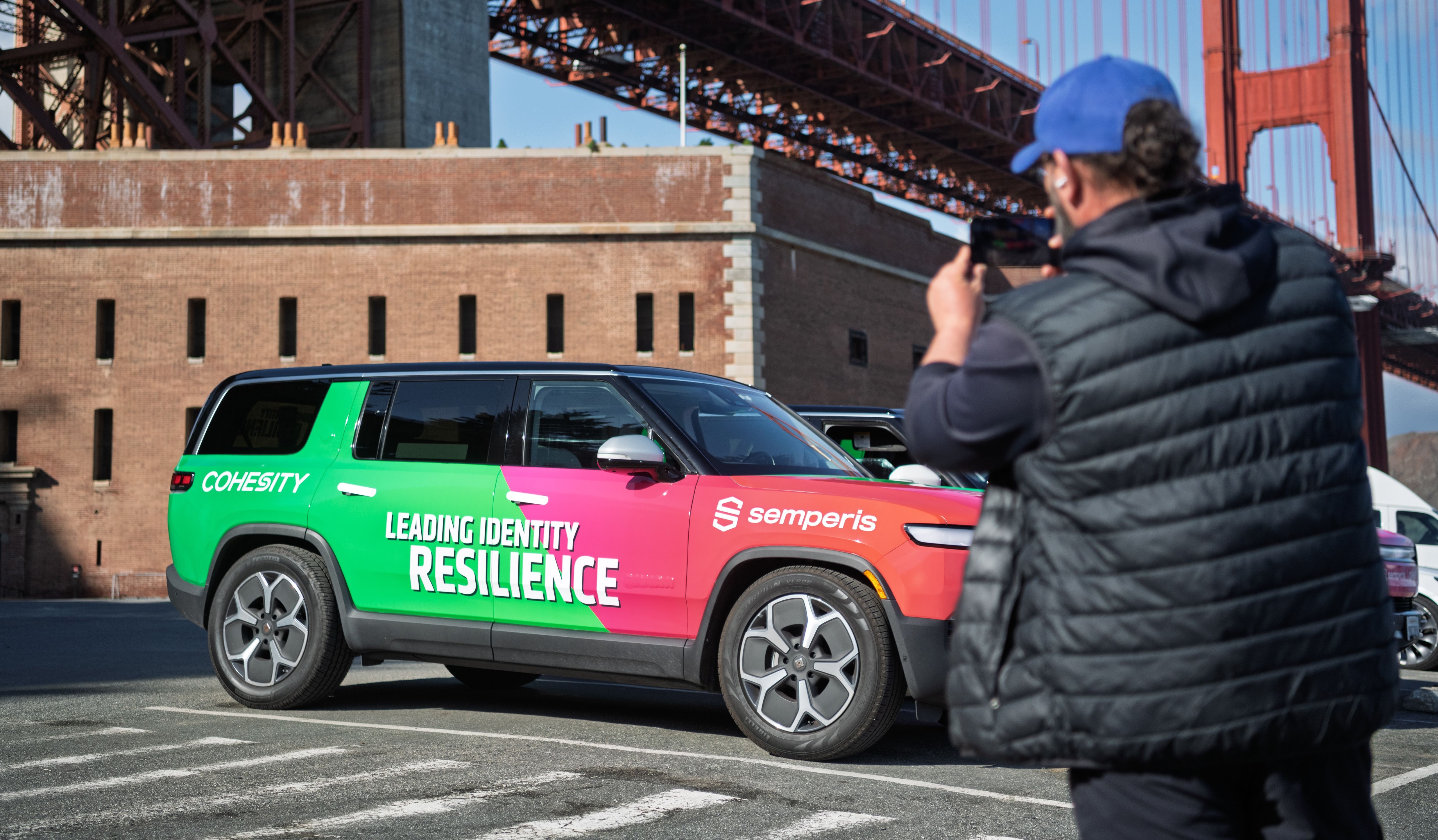 Cohesity wrapped car OOH campaign in San Francisco via GOOD TRAFFIC