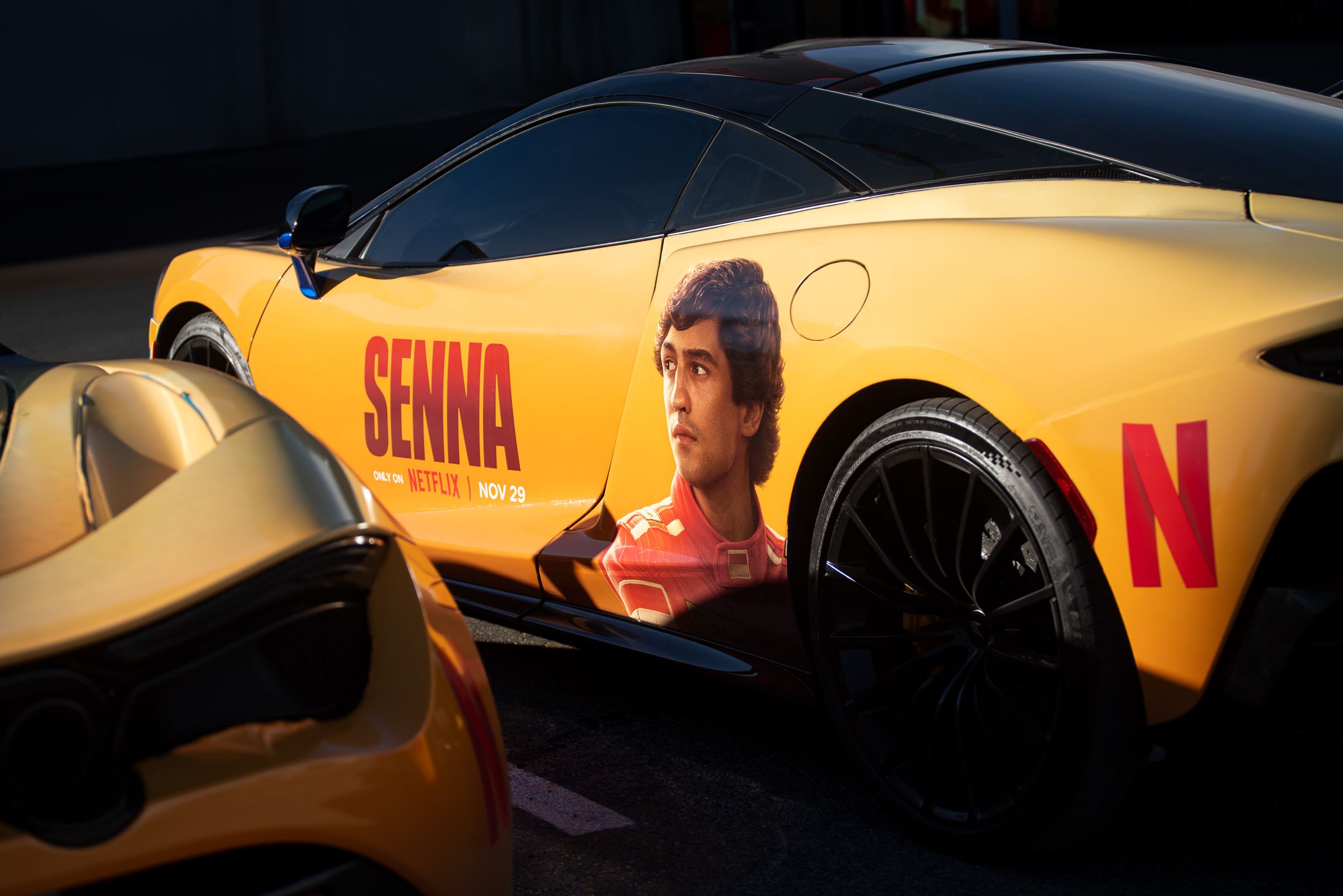 Netflix Senna wrapped rideshare car OOH campaign