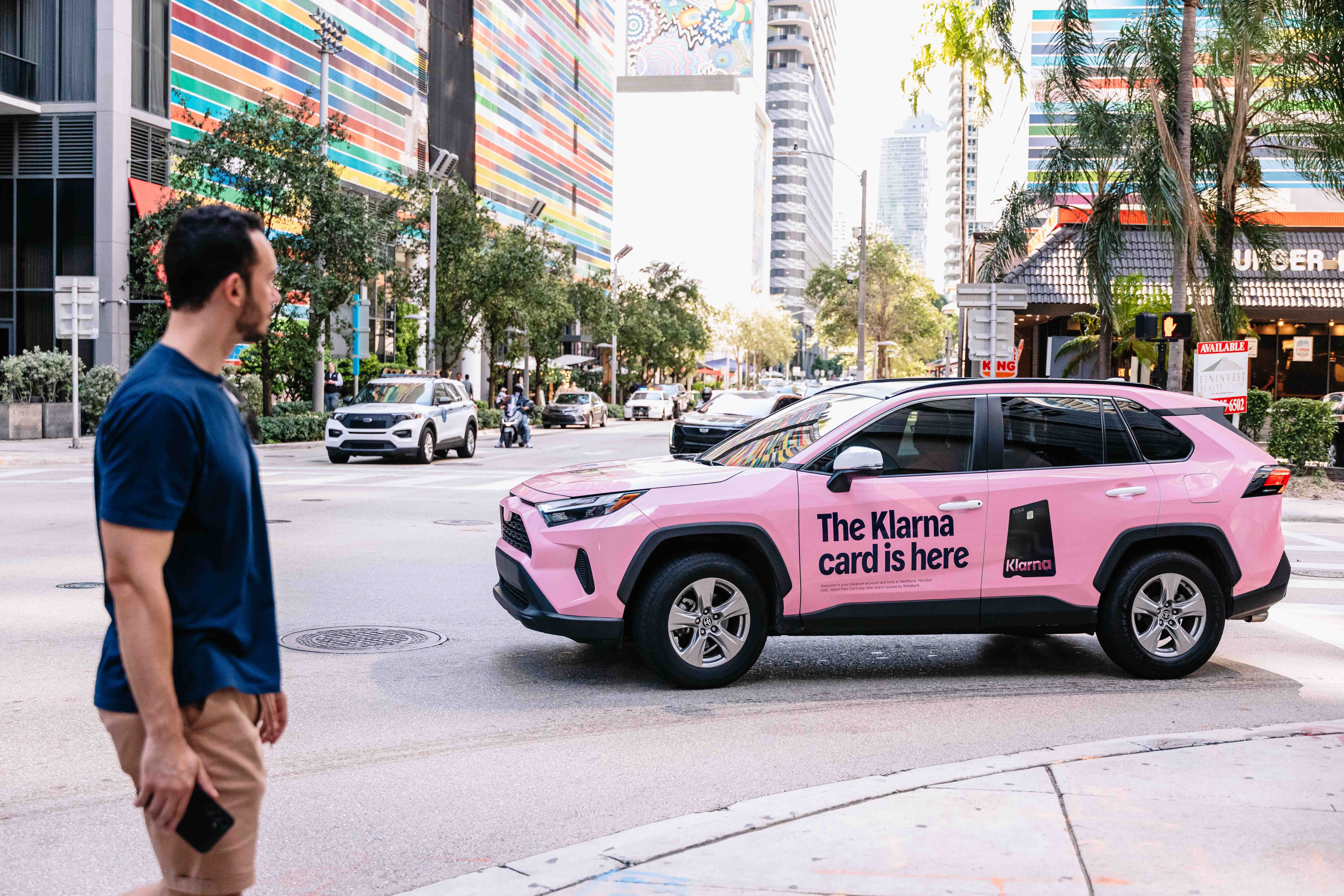 klarna wrapped car miami
