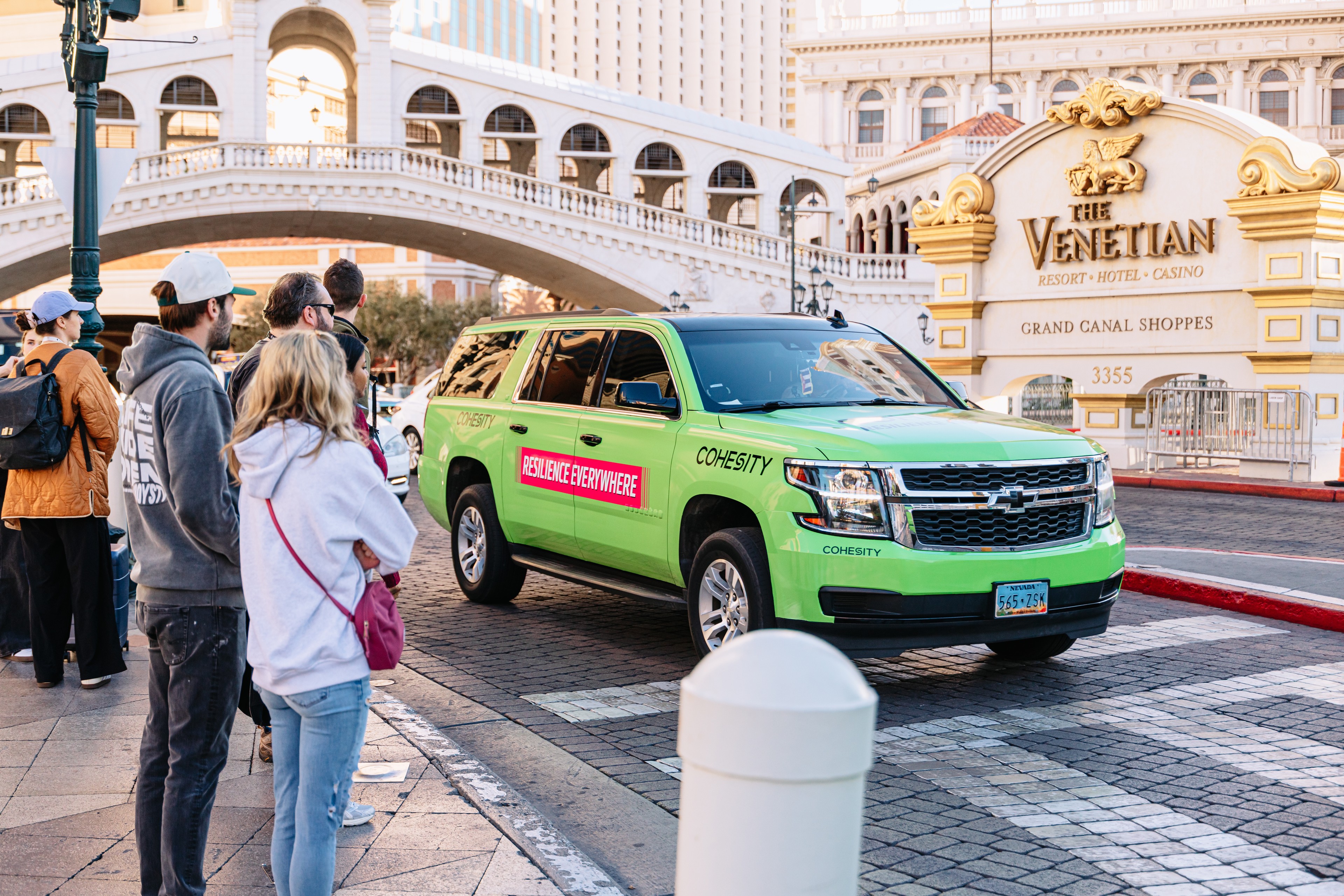 Cohesity wrapped car OOF campaign in Vegas via GOOD TRAFFIC