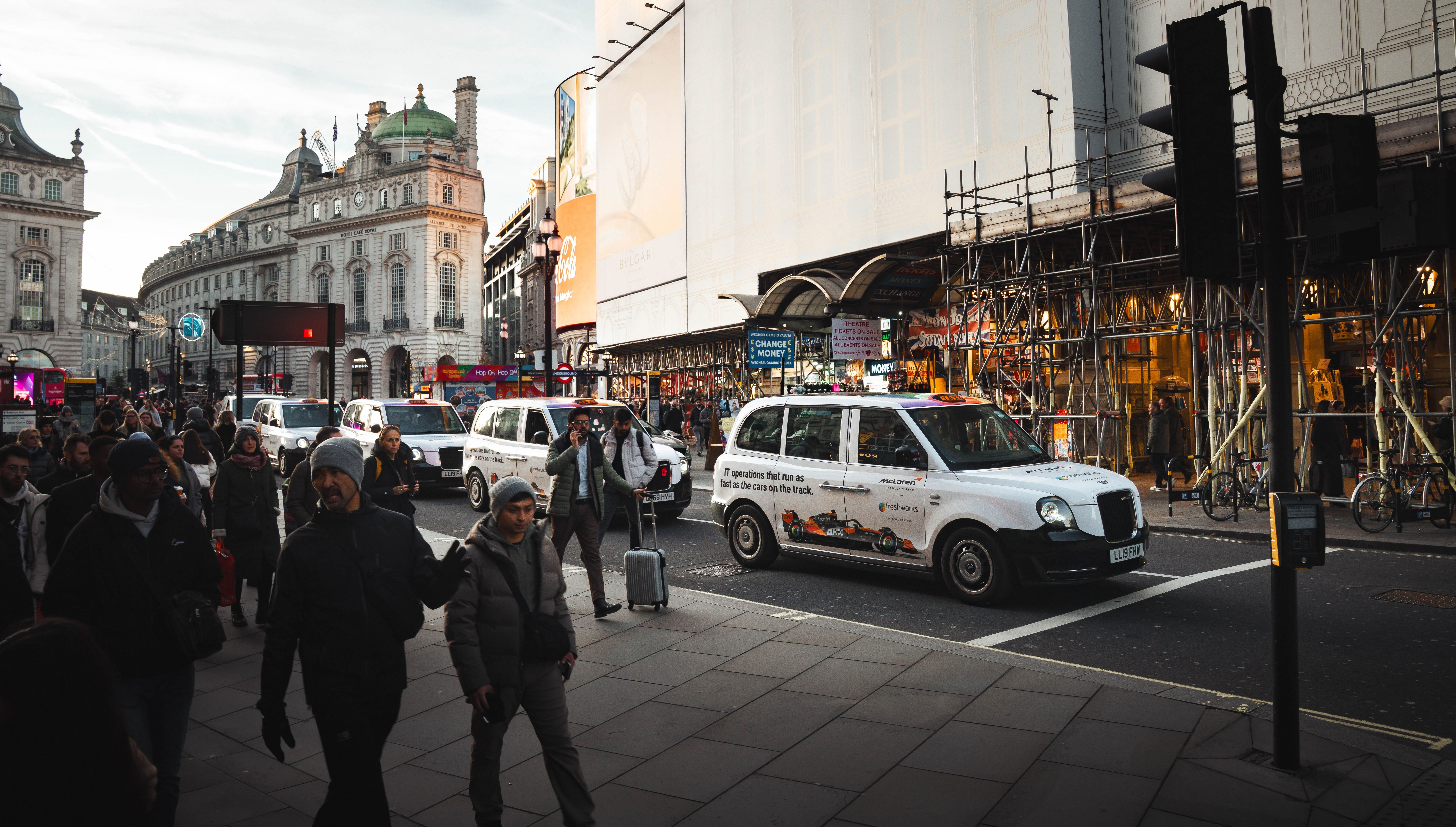 Freshworks wrapped car OOH campaign in London UK via GOOD TRAFFIC