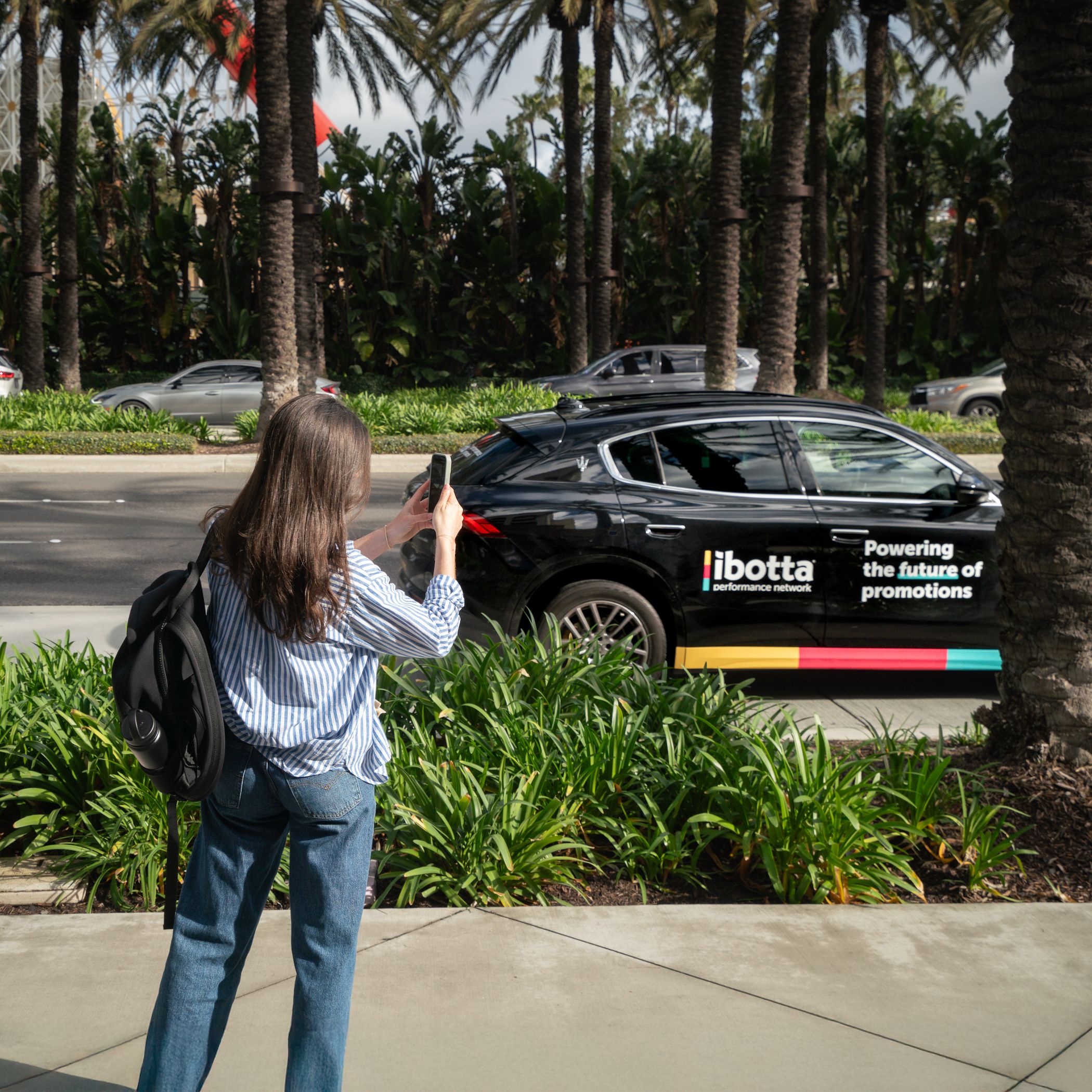 Ibotta wrapped car Good Traffic campaign