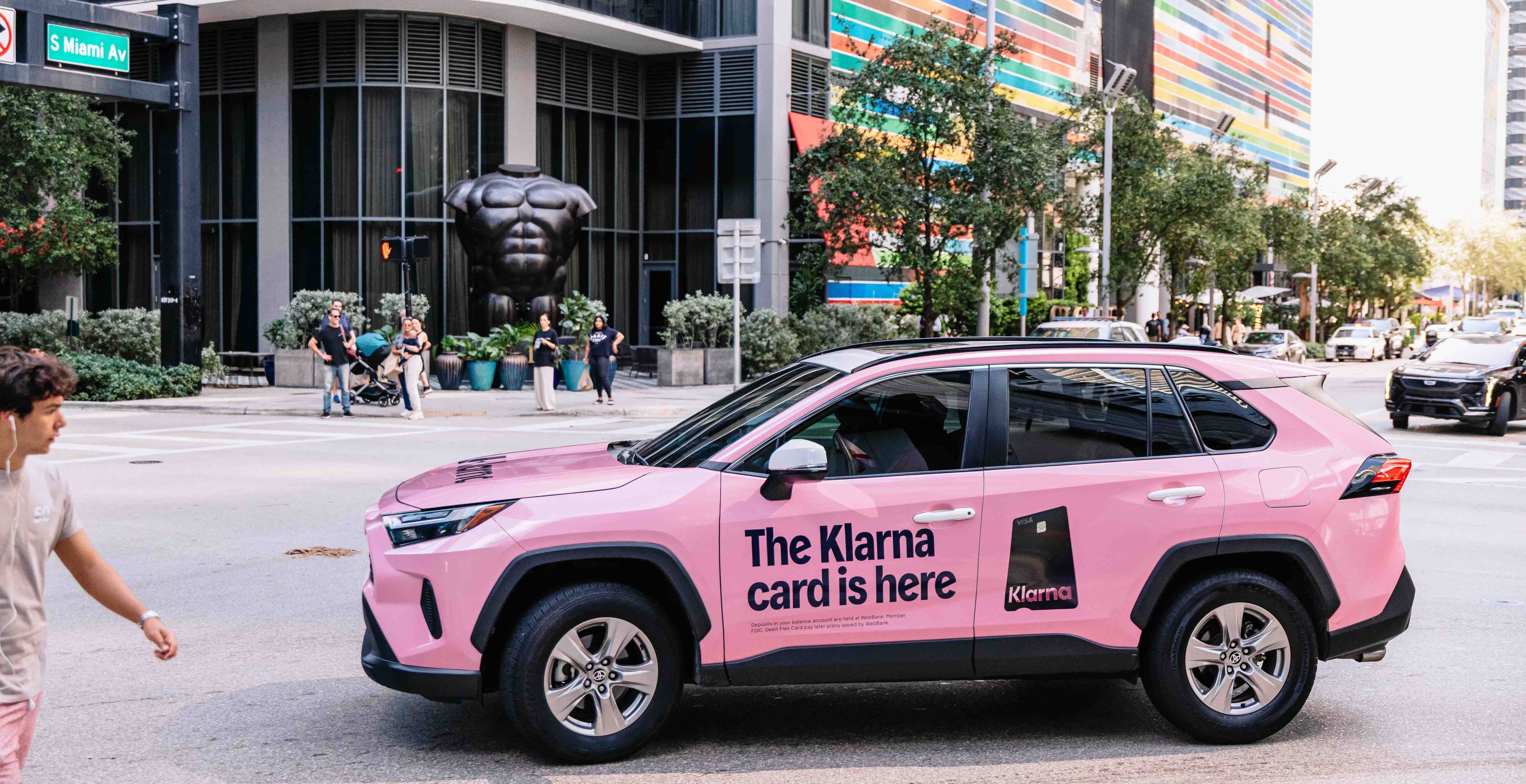 Klarna wrapped car Miami