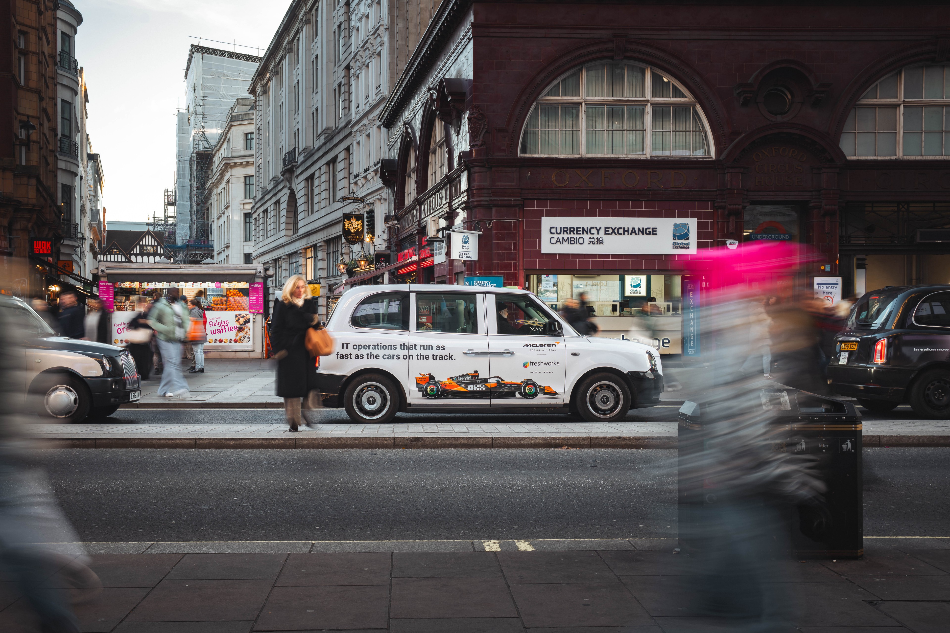 wrapped car campaign, london taxi