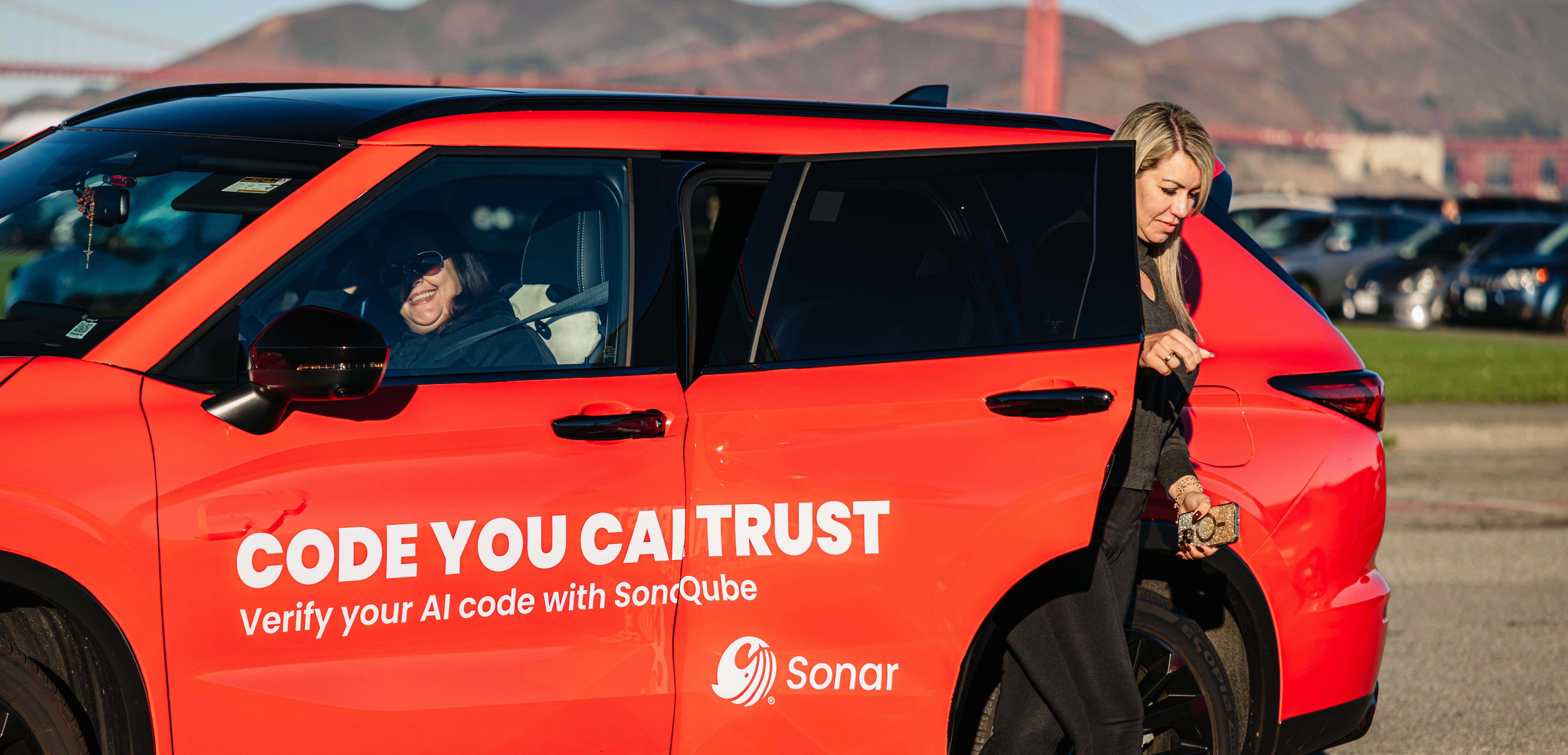 Sonar OOH wrapped car campaign in San Francisco via GOOD TRAFFIC