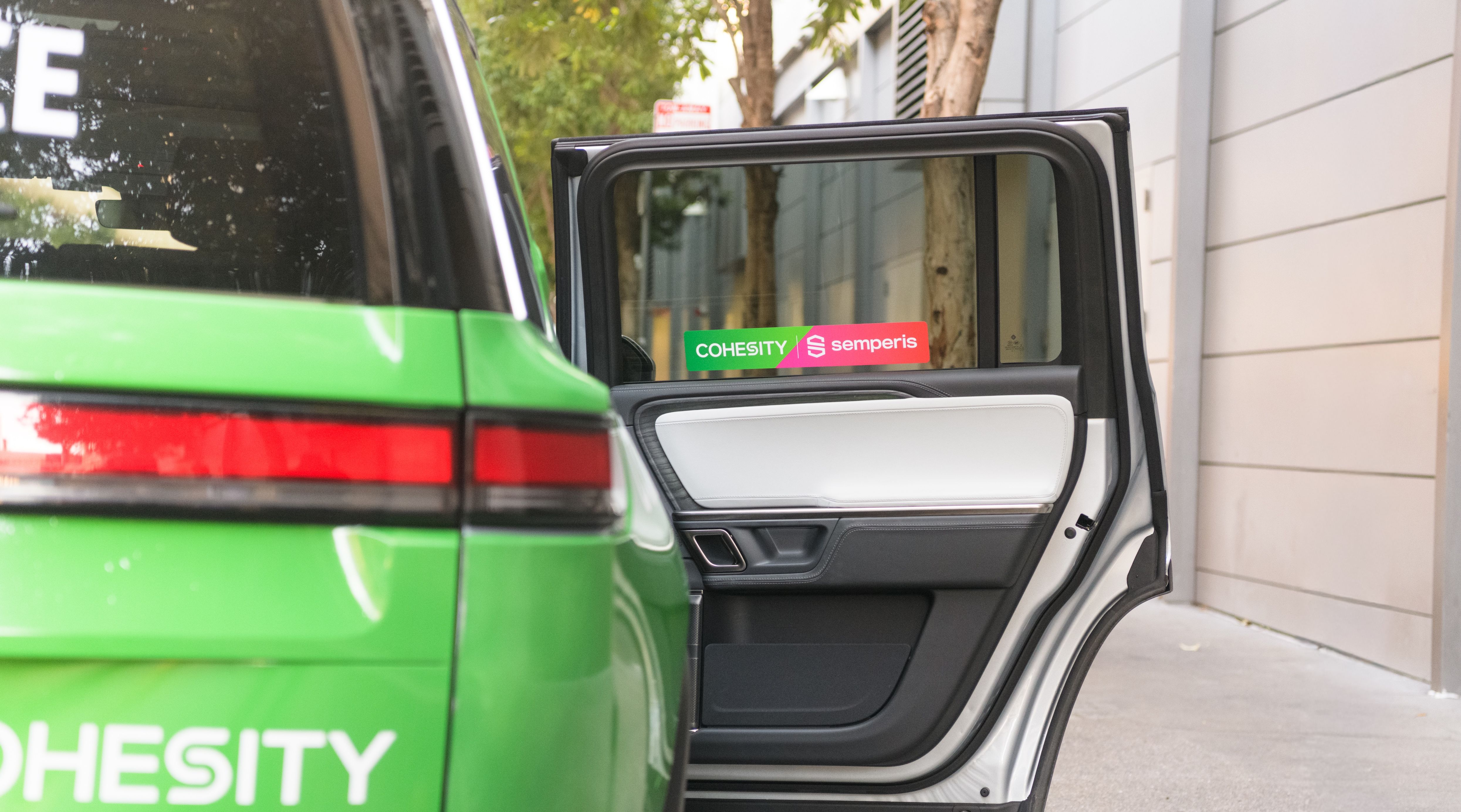 Cohesity wrapped car OOH campaign in San Francisco via GOOD TRAFFIC