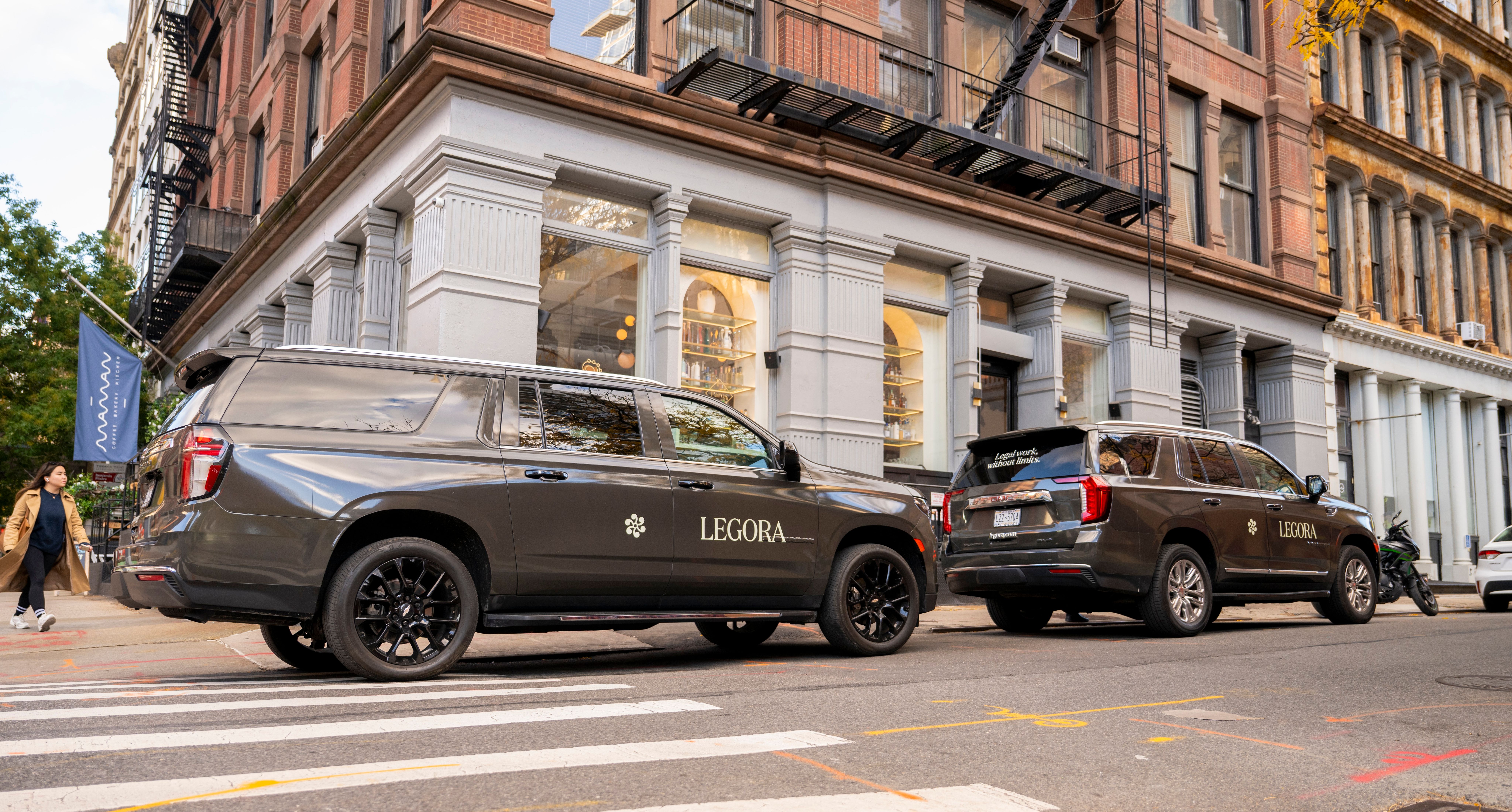 Legora wrapped car OOH campaign in NYC via GOOD TRAFFIC