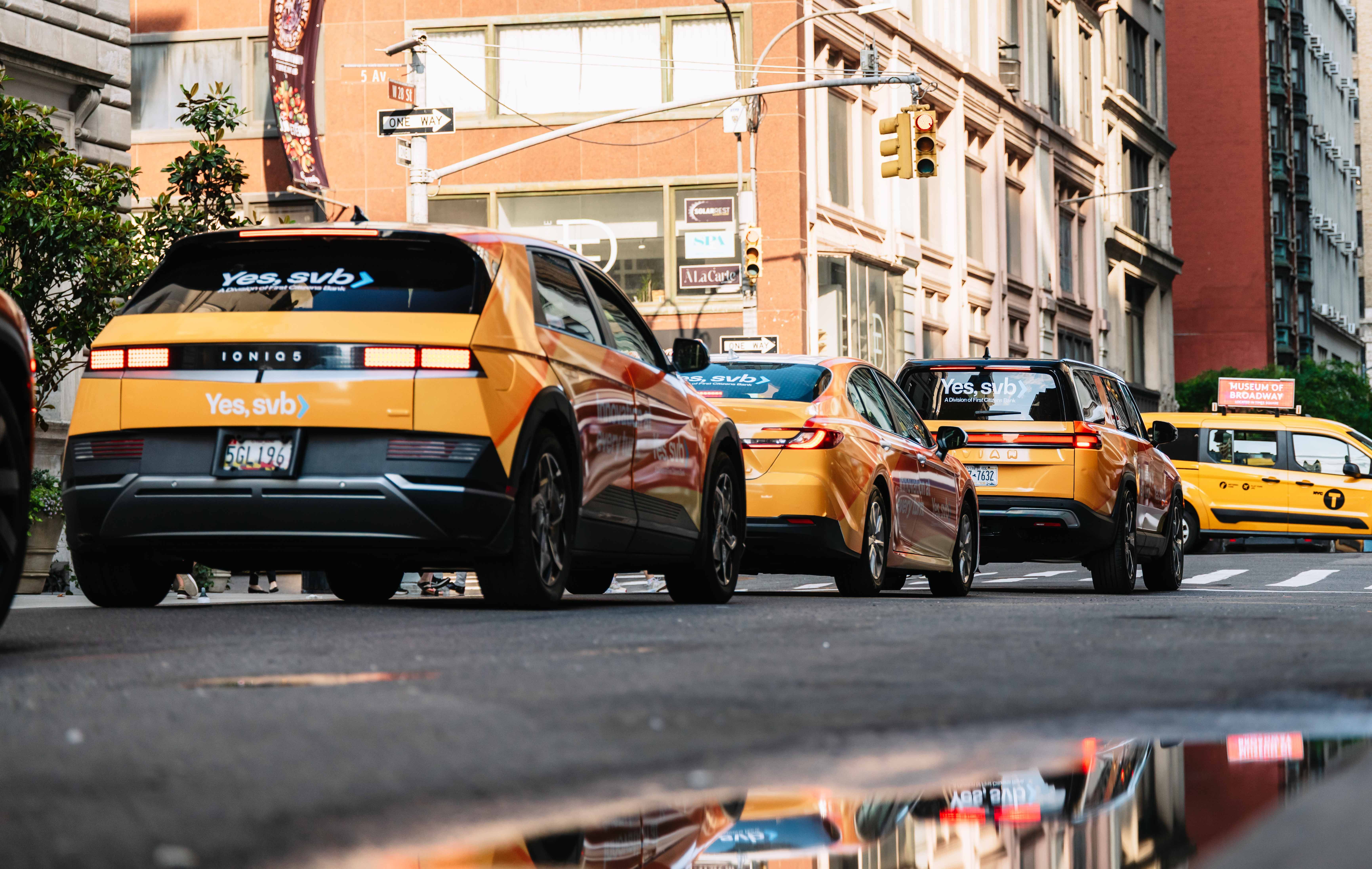 SVB wrapped rideshare campaign in NYC