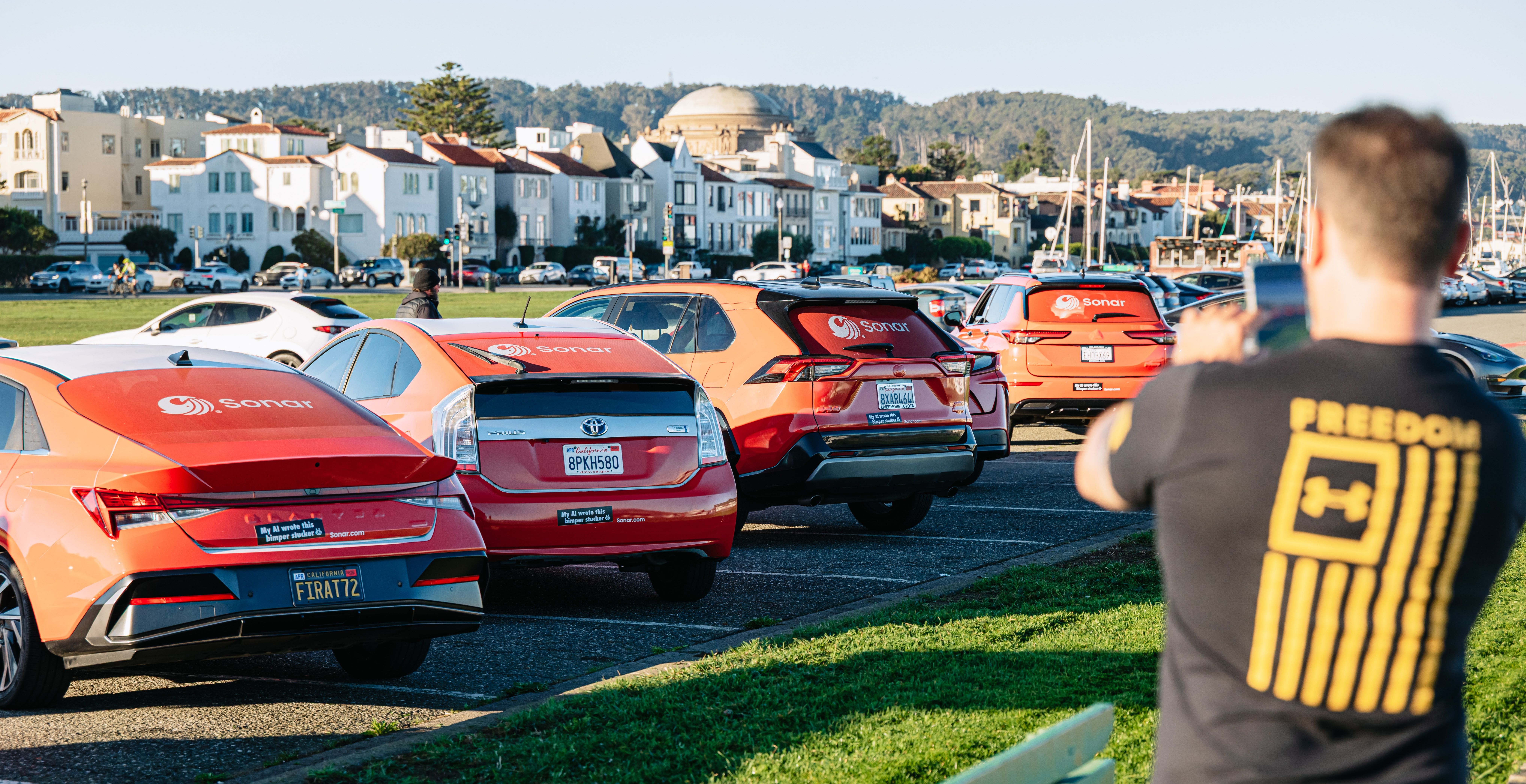 Sonar OOH wrapped car campaign in San Francisco via GOOD TRAFFIC