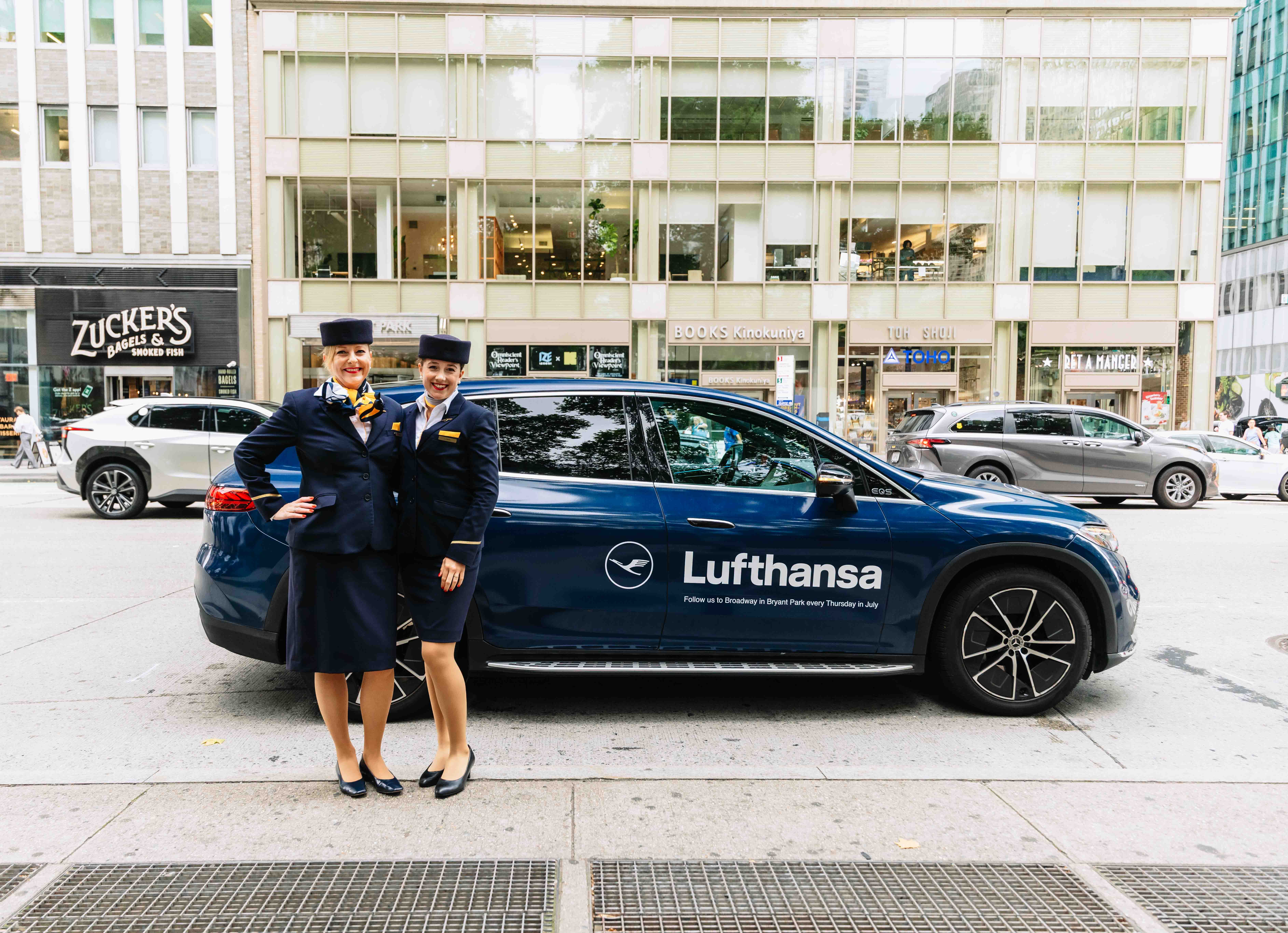 Lufthansa rideshare advertising campaign in NYC via Good Traffic