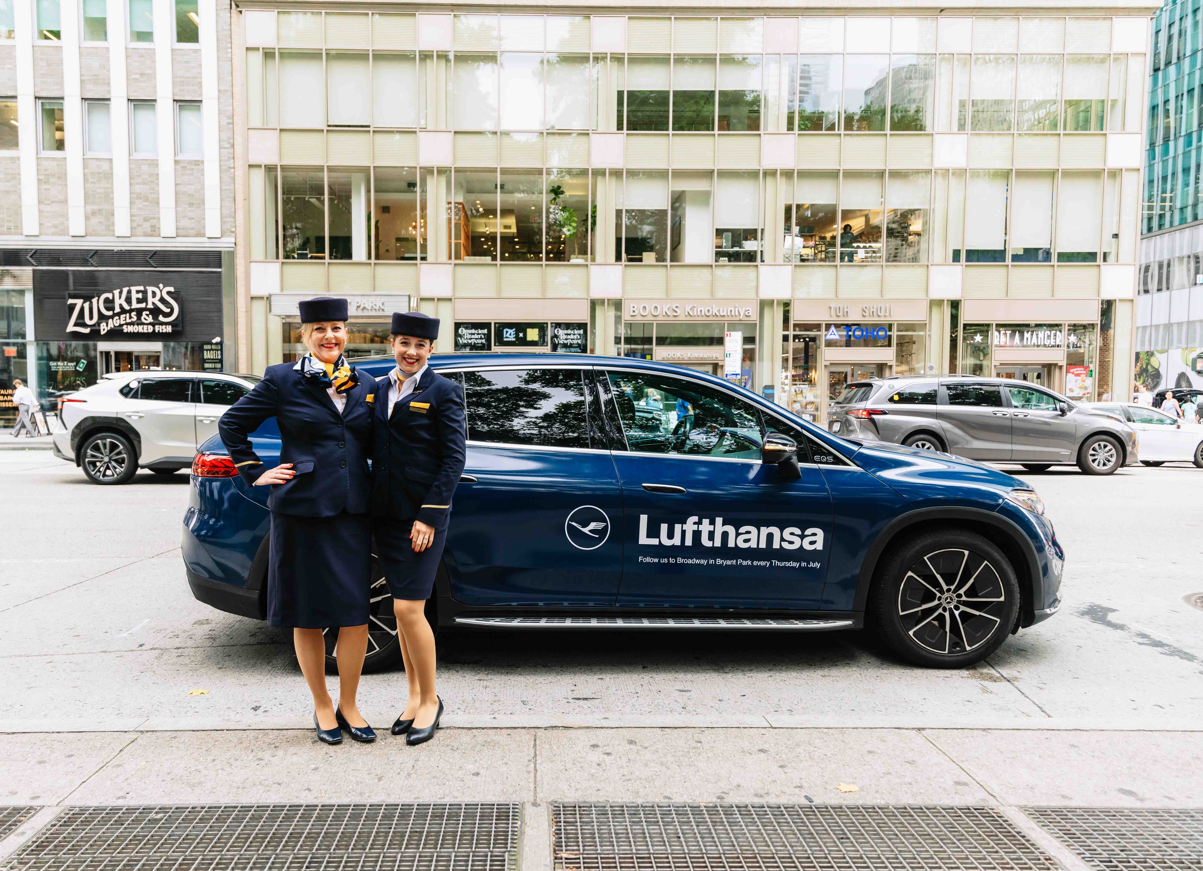Lufthansa rideshare advertising campaign in NYC via Good Traffic
