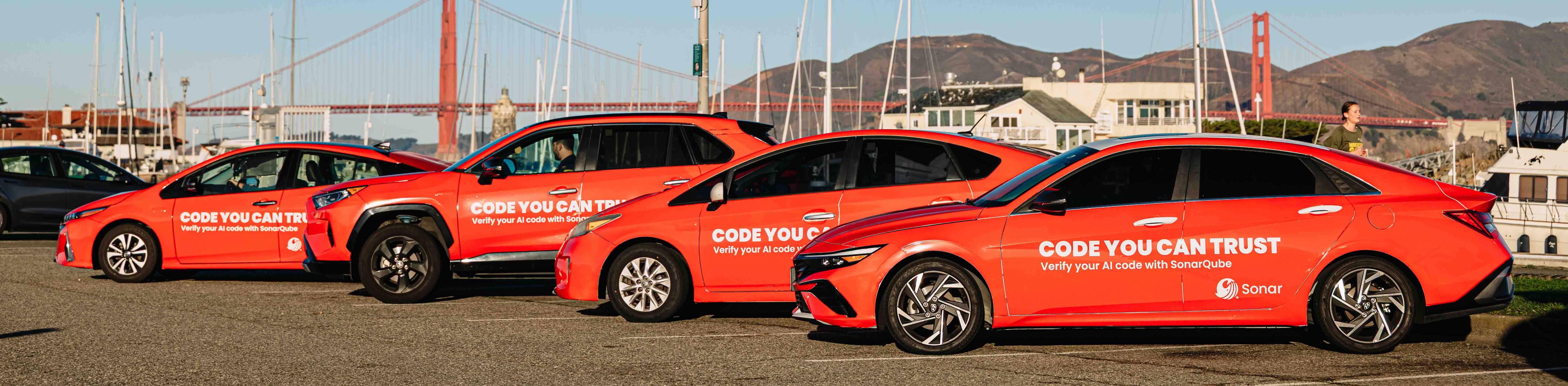 Sonar fleet of wrapped cars 