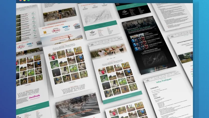Mockup Création de site web pour événement sportif à Strasbourg
