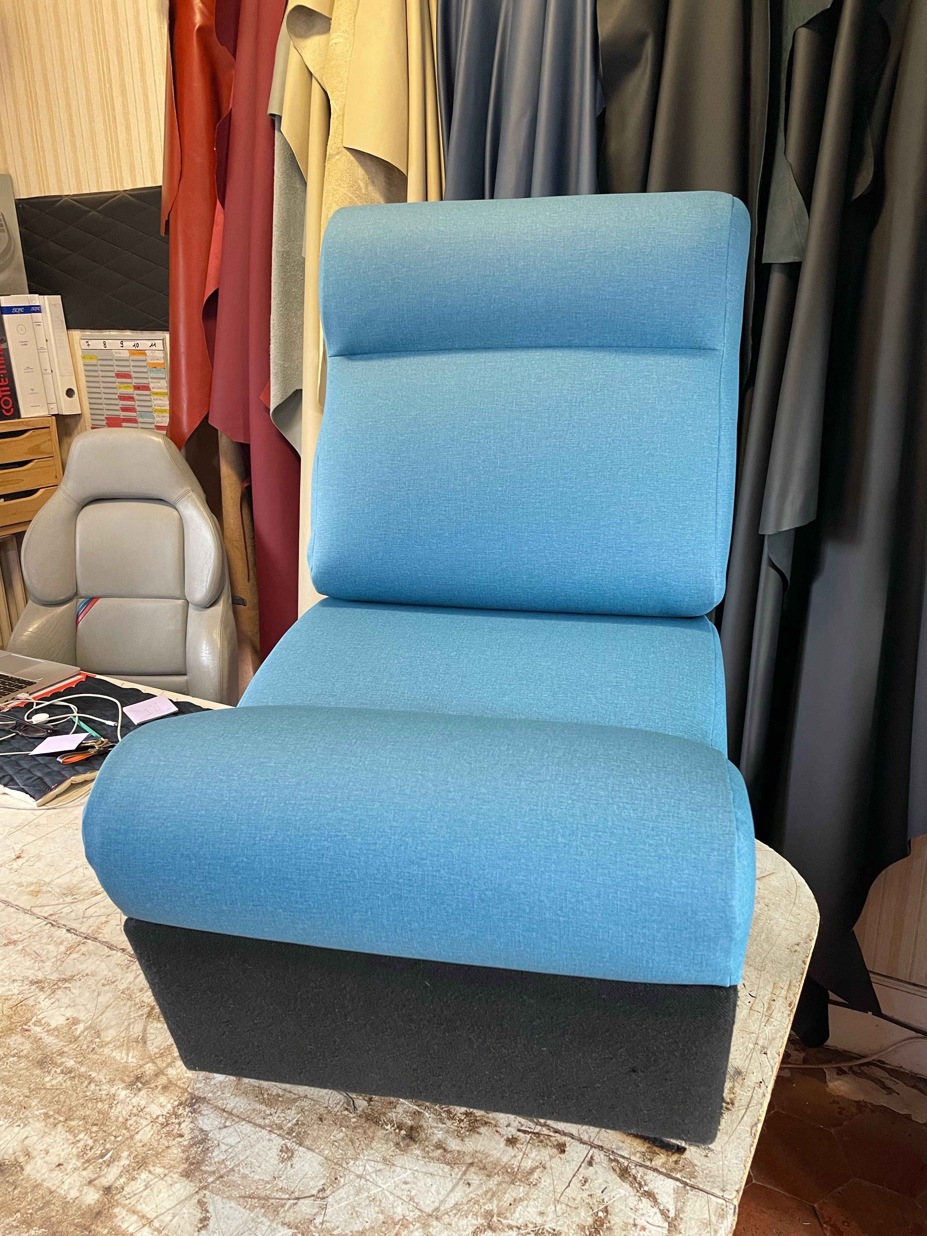 Professional seat prepared for an upholstery project