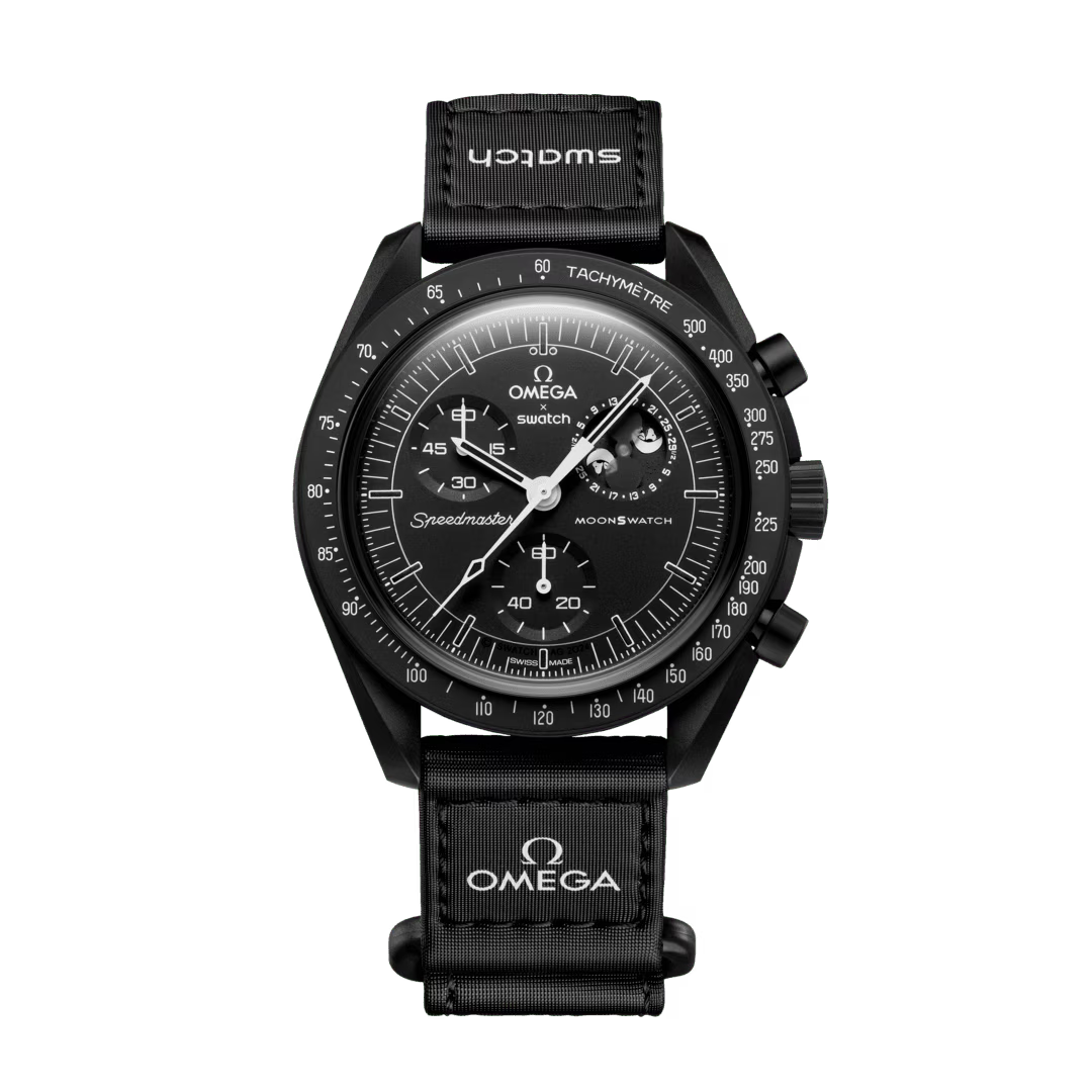 Photo of the Swatch Mission to the Moonphase New Moon watch