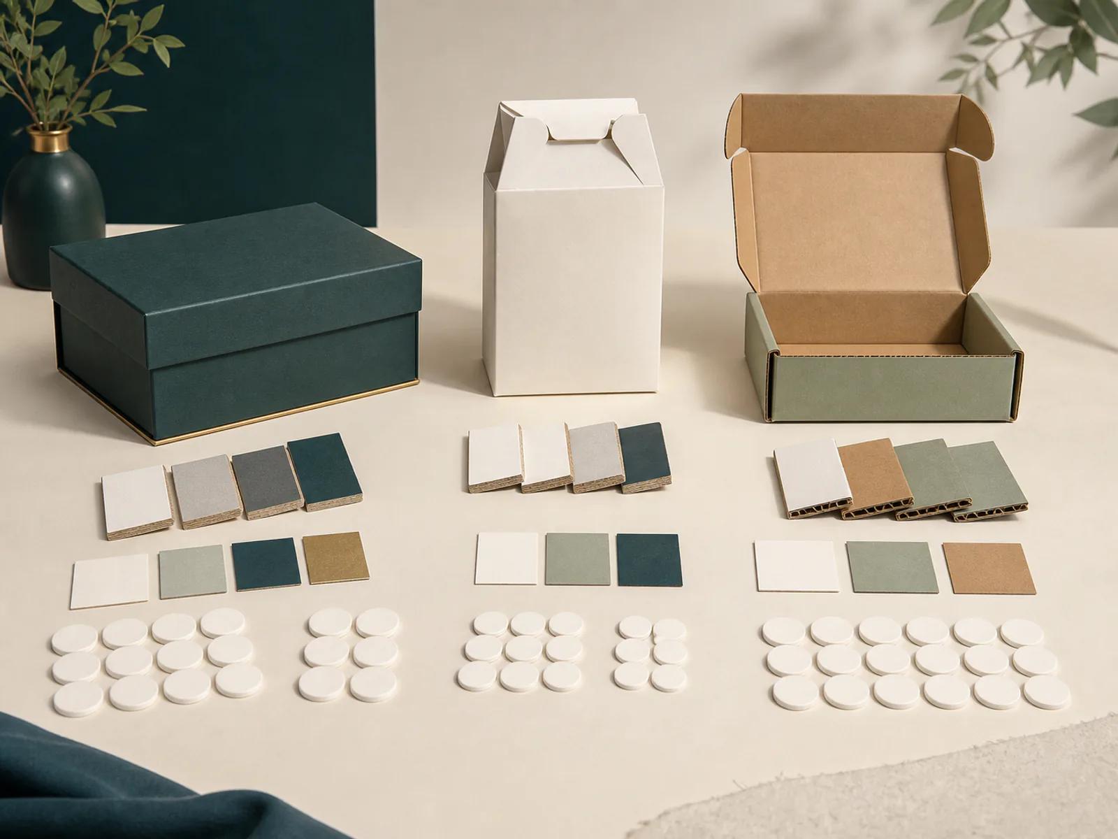 Packaging structure material finish and quantity planning objects arranged for MOQ decisions