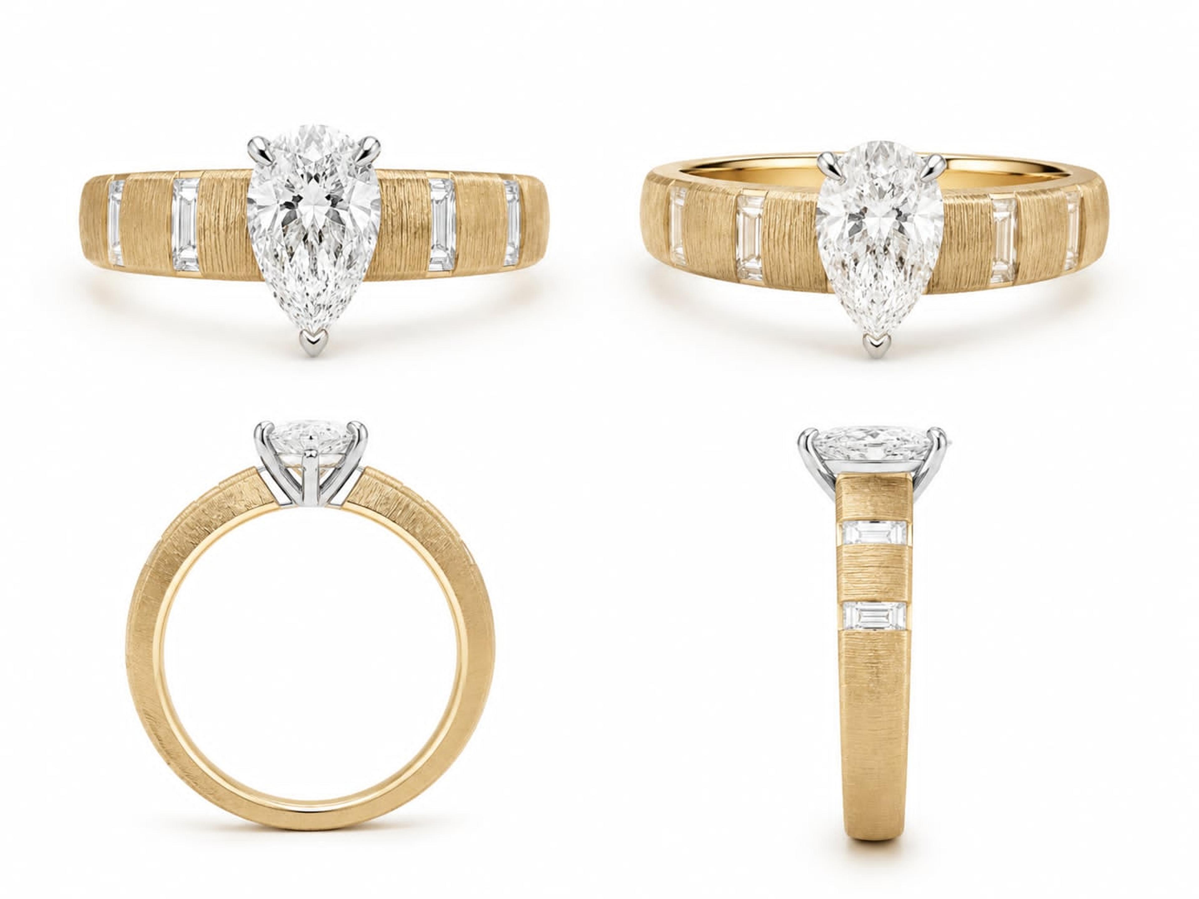 Lumen Pear Ring — detail
