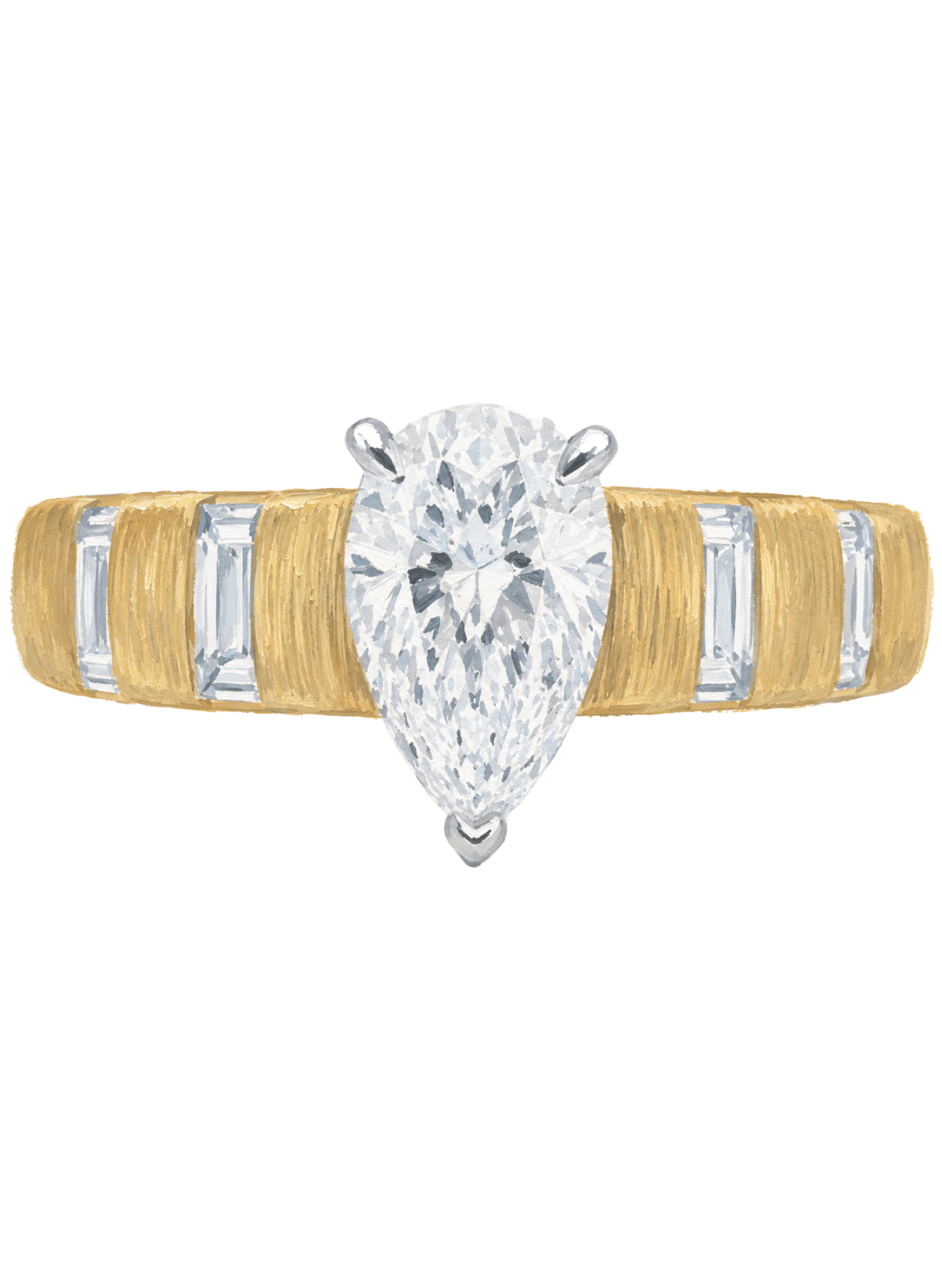 Rani Pear Ring in Lab Grown Diamonds