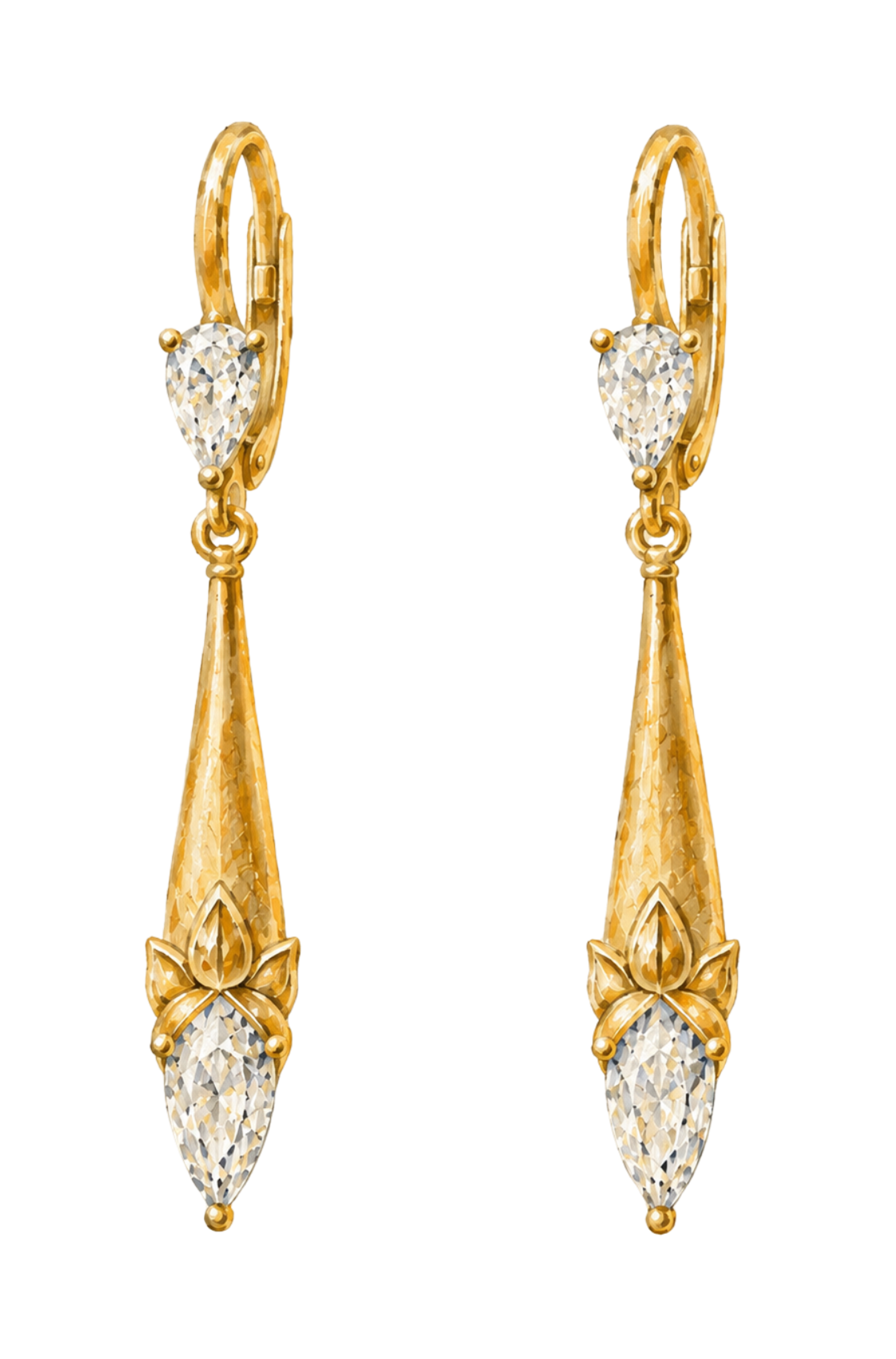 Pala Drop Earrings in Lab Grown Diamonds