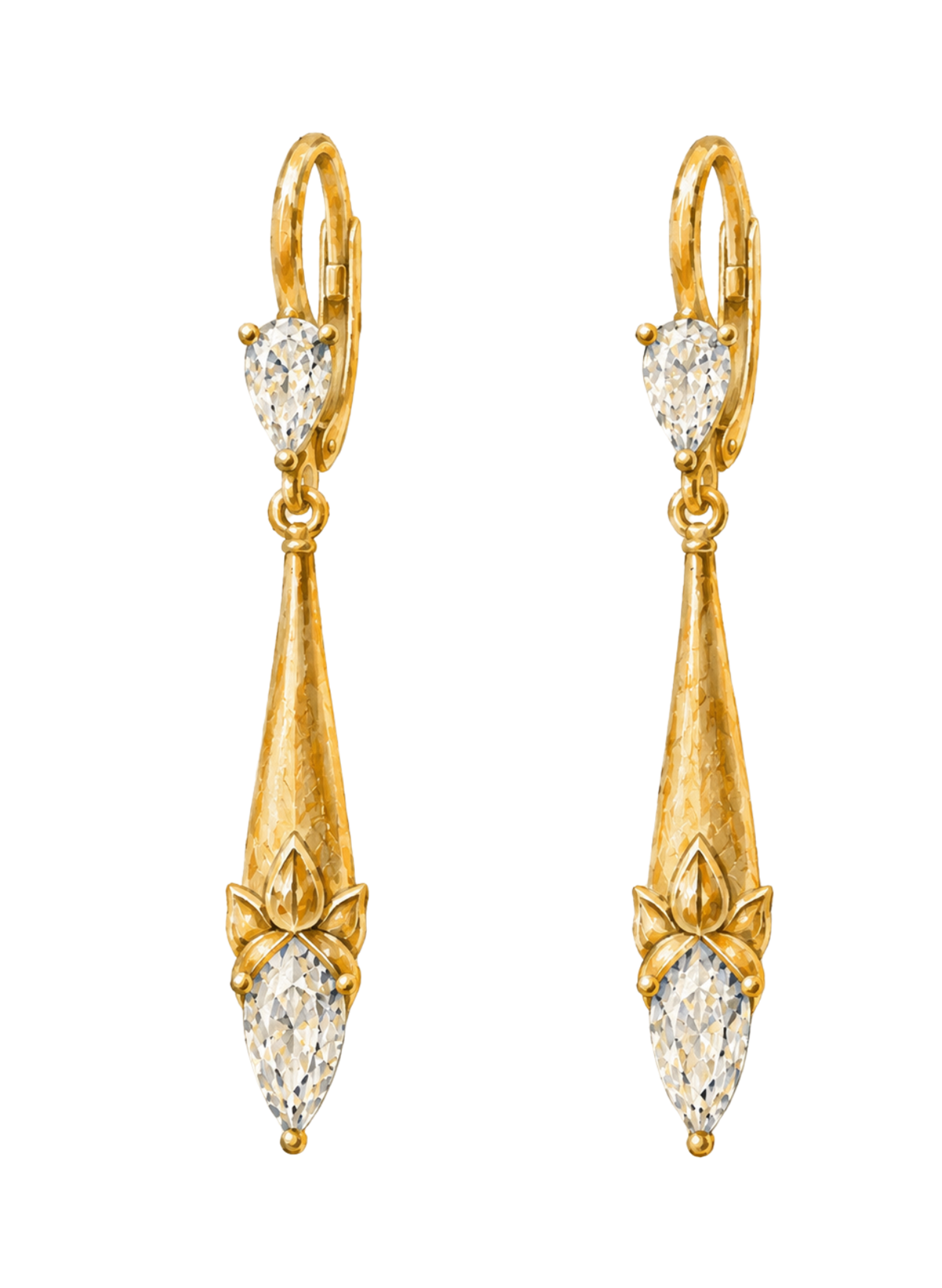 Pala Drop Earrings in Lab Grown Diamonds