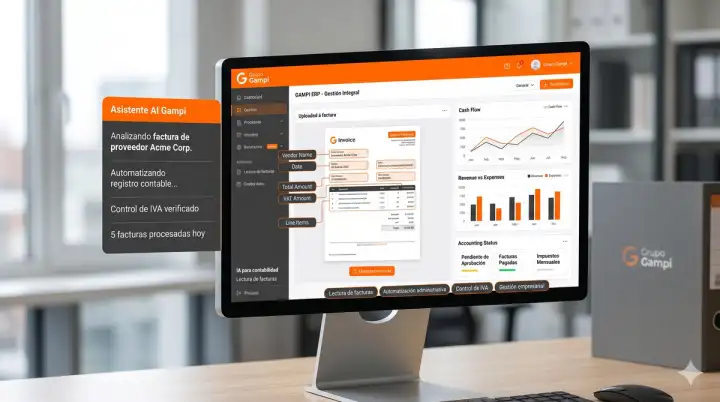 Grupo Gampi lanza su nueva IA para contabilidad, facturas y gestión ERP