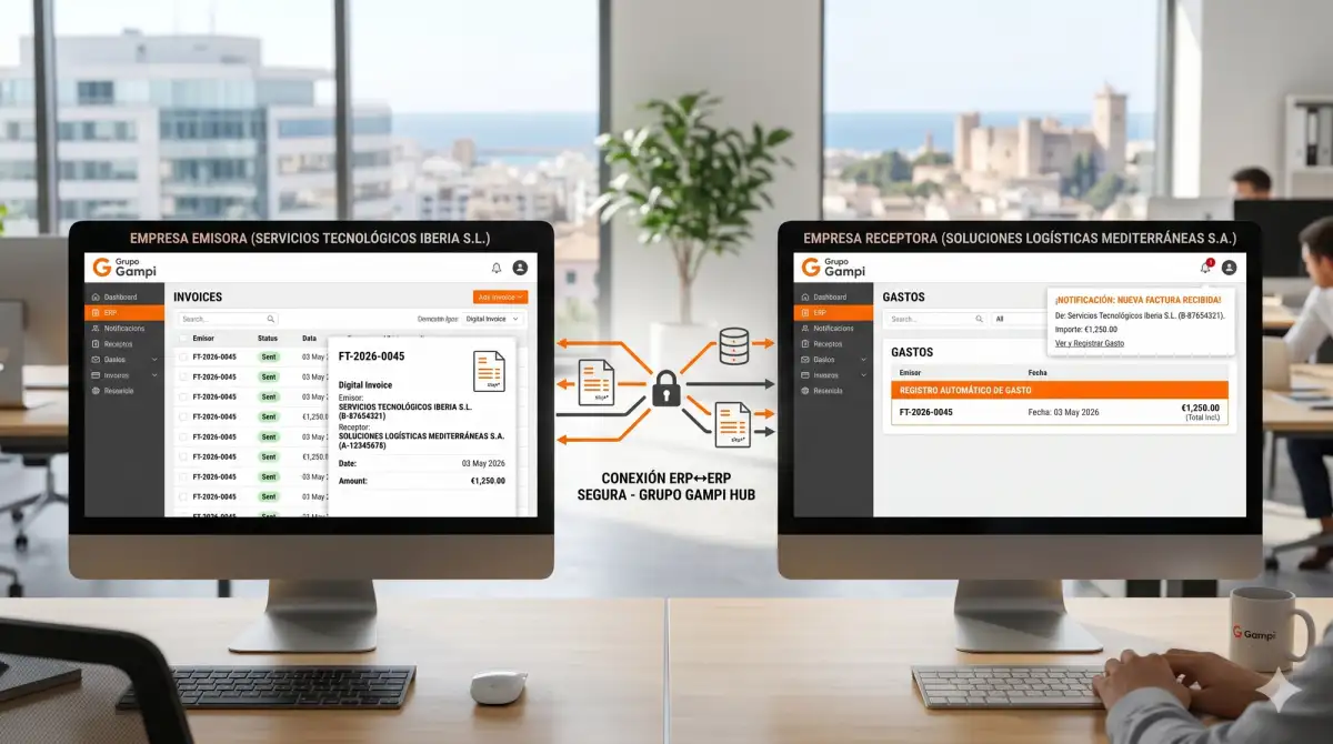 Grupo Gampi lanza Factura Inteligente ERP↔ERP para conectar facturas entre empresas