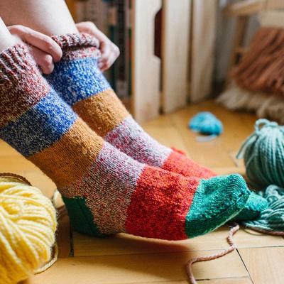 Ponožky klasik z darované příze