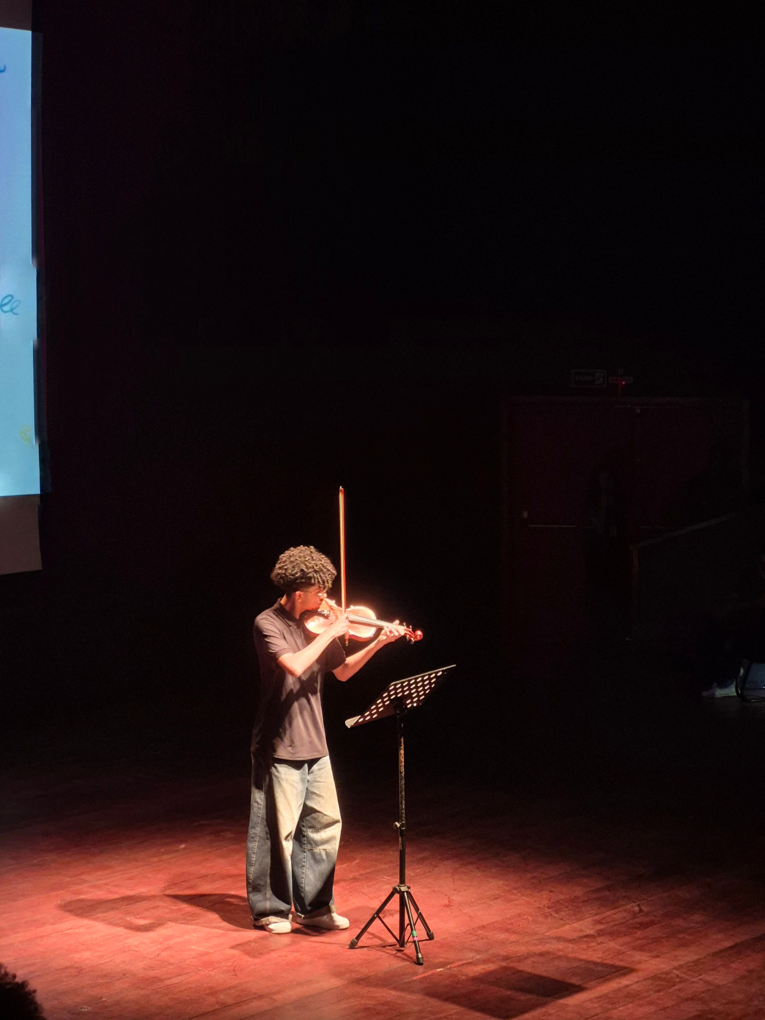 Homem tocando violino