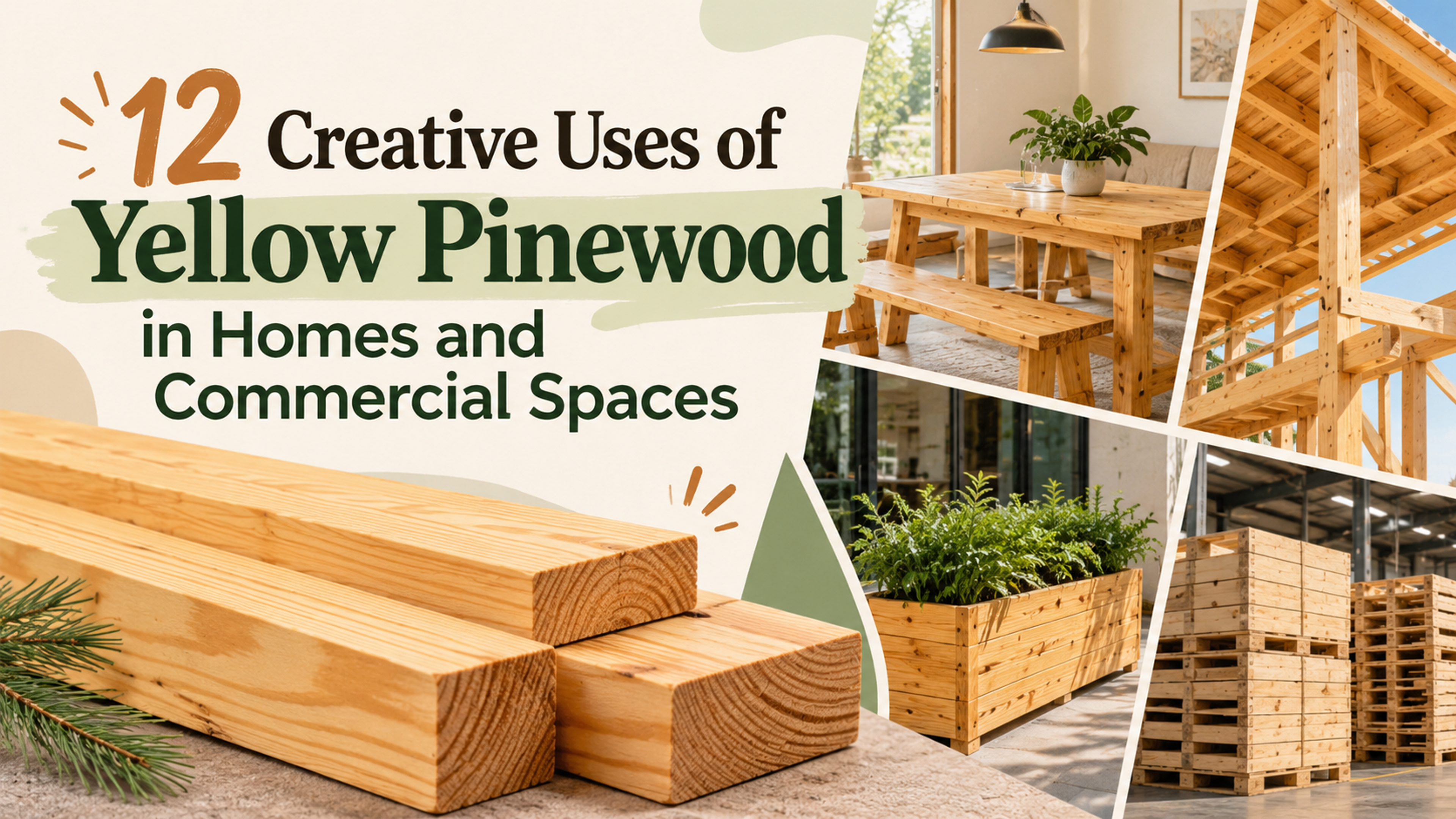 12 Creative Uses of Yellow Pinewood in Homes and Commercial Spaces