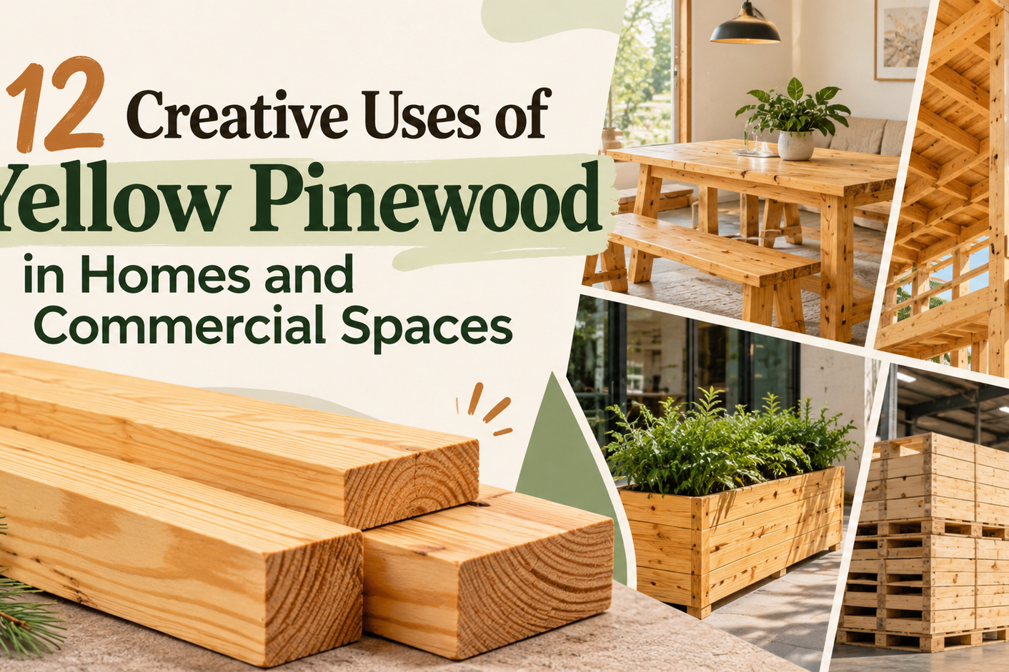 12 Creative Uses of Yellow Pinewood in Homes and Commercial Spaces