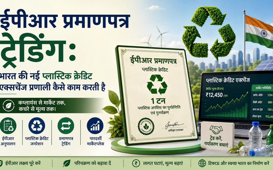 EPR प्रमाणपत्र ट्रेडिंग: भारत की नई प्लास्टिक क्रेडिट एक्सचेंज प्रणाली कैसे काम करती है cover image