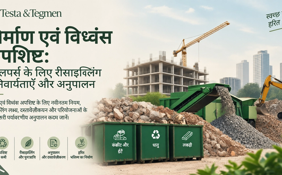 निर्माण एवं विध्वंस अपशिष्ट: डेवलपर्स के लिए रीसाइक्लिंग अनिवार्यताएँ और अनुपालन cover image