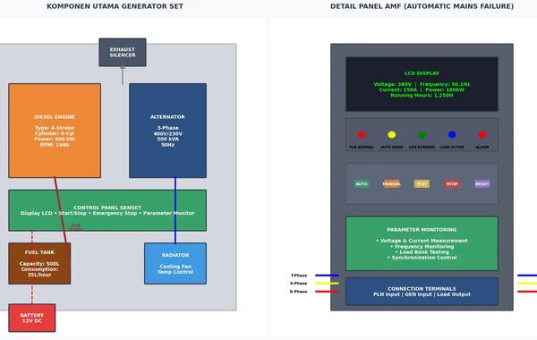 diagram sinkronisasi genset sistem AMF