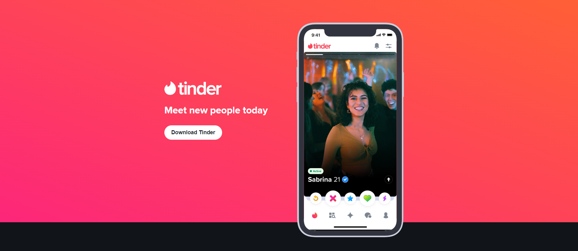 tinder dating app screen-shots 