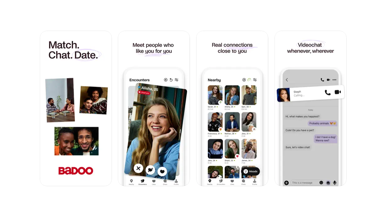 badoo dating app screen-shots 