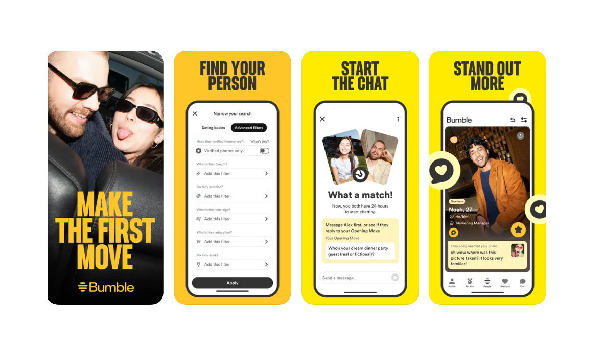 bumble dating app screen-shotsundefined