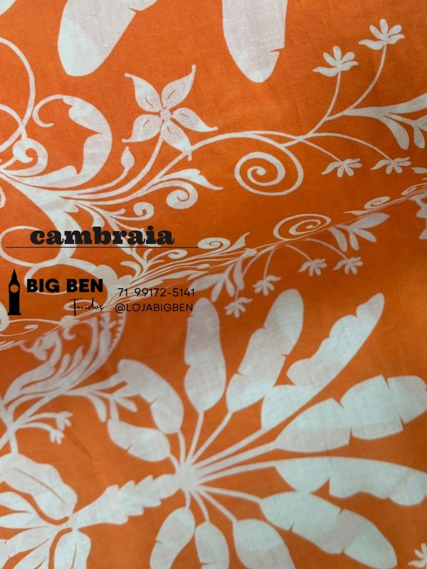 CAMBRAIA DE ALGODÃO ESTAMPADA