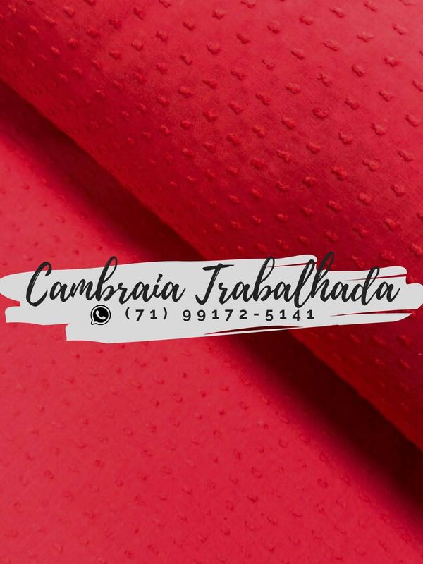 Cambraia de Algodão Trabalhada