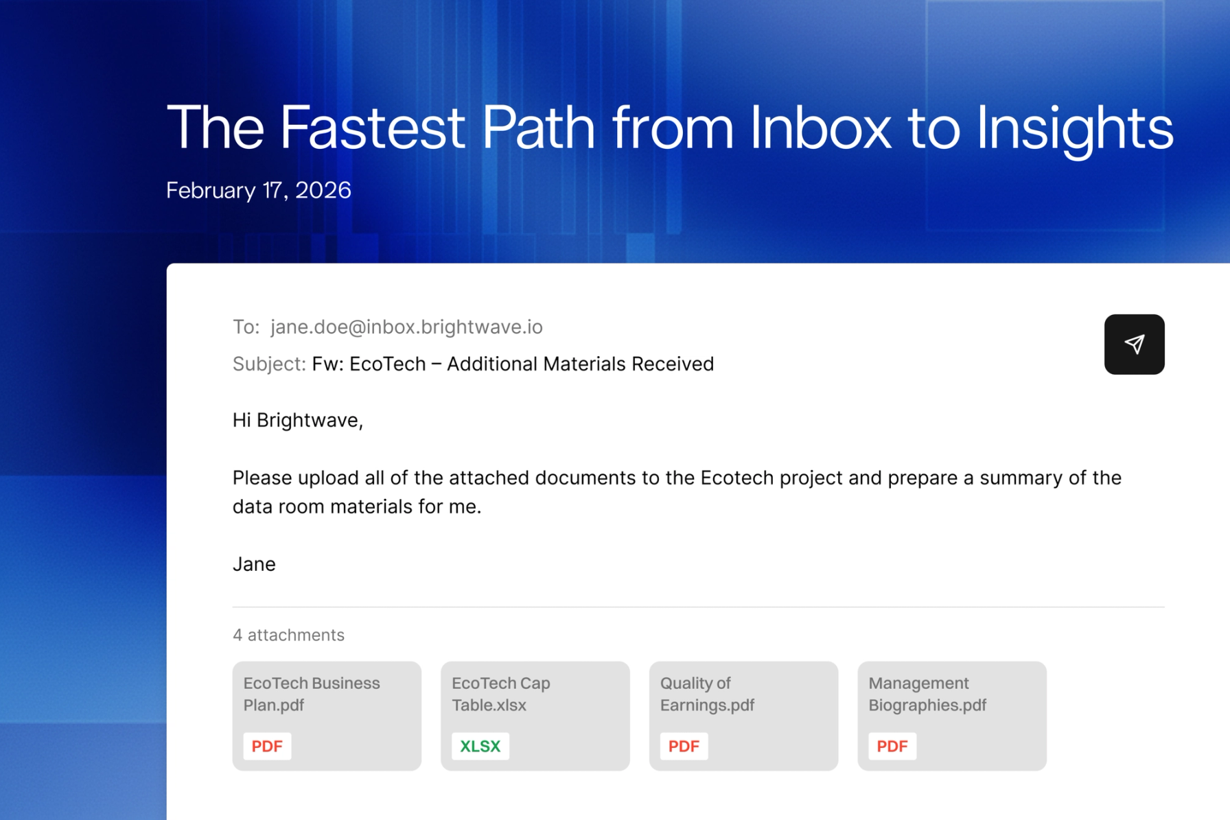 The Fastest Path from Inbox to Insights
