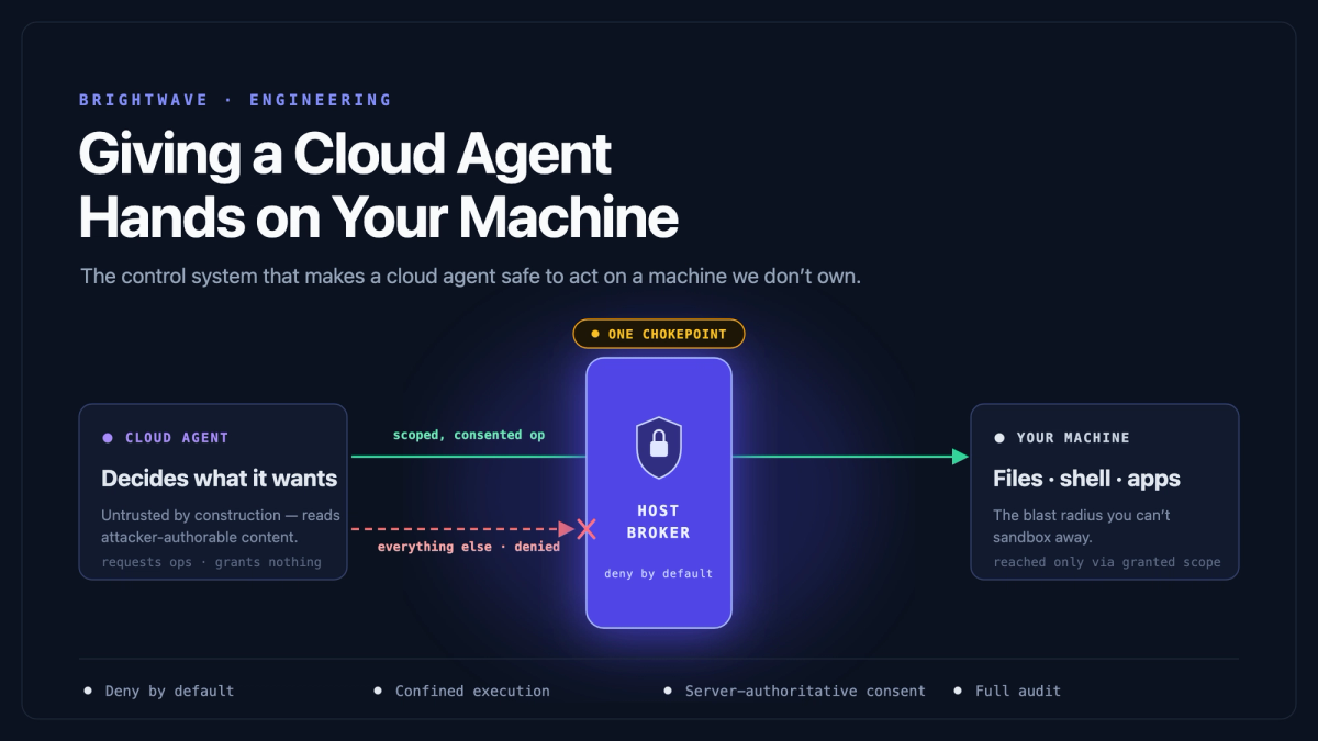 Giving a Cloud Agent Hands on Your Machine