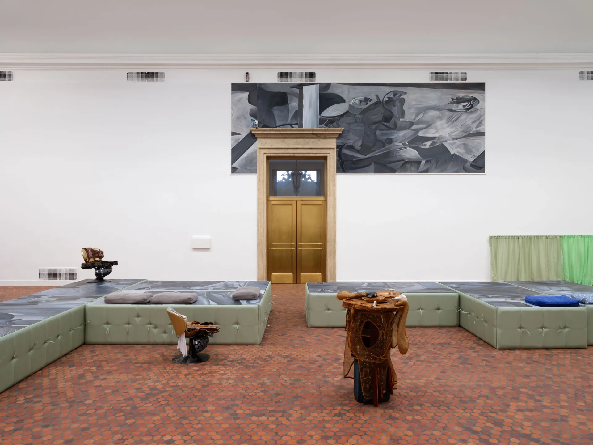 Gallery filled with sculptures